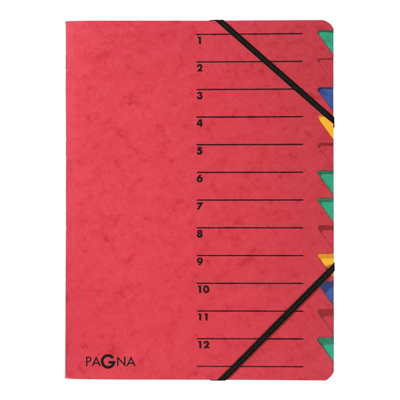 Pagna Sammelmappe für A4, Karton, mehrfarbig, mit Gummizug