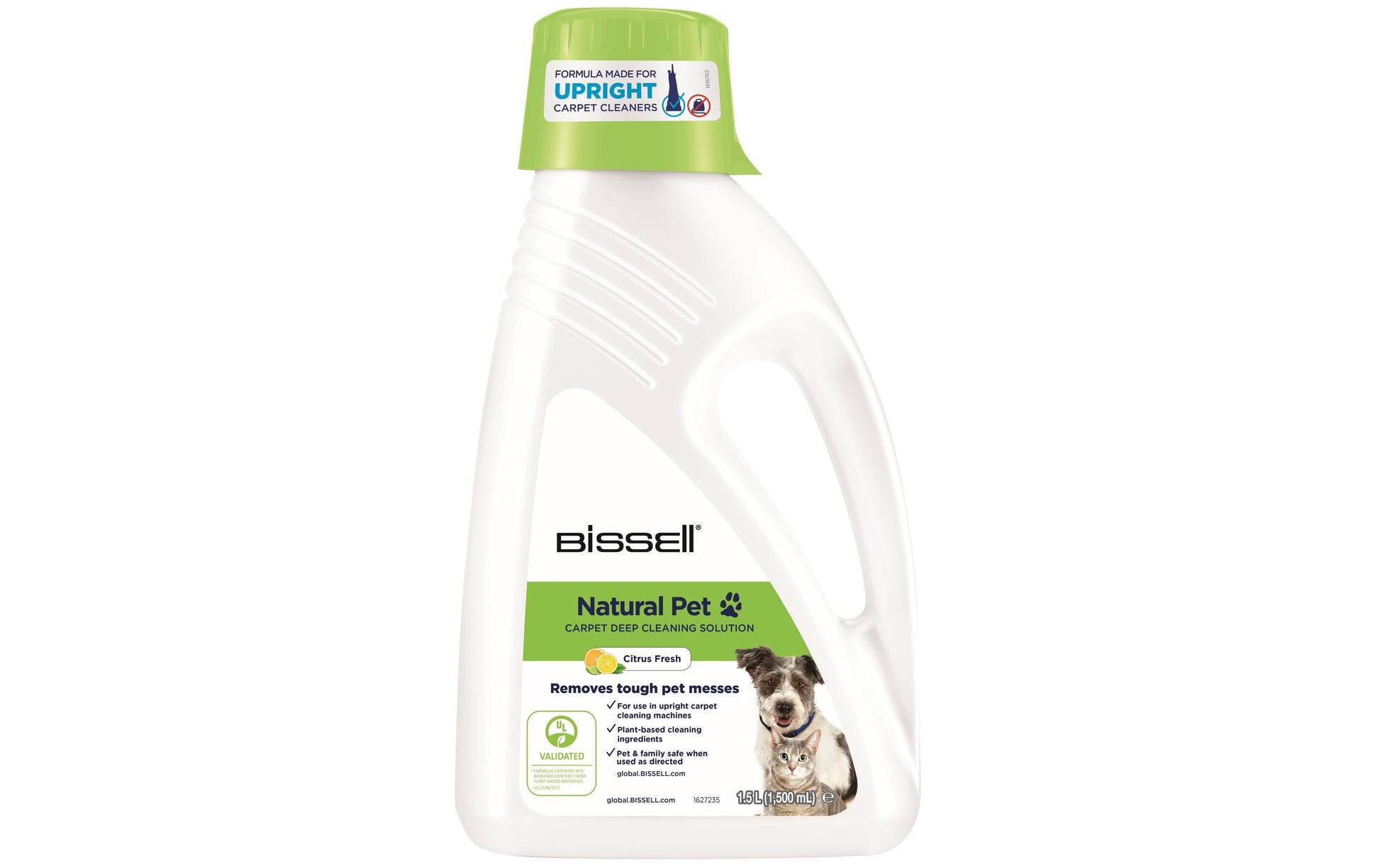 Bissell Natural Wash Refresh Teppich-/Polsterreiniger für Teppich, Haustierflecken – Flüssigkeit – 1,5 l
