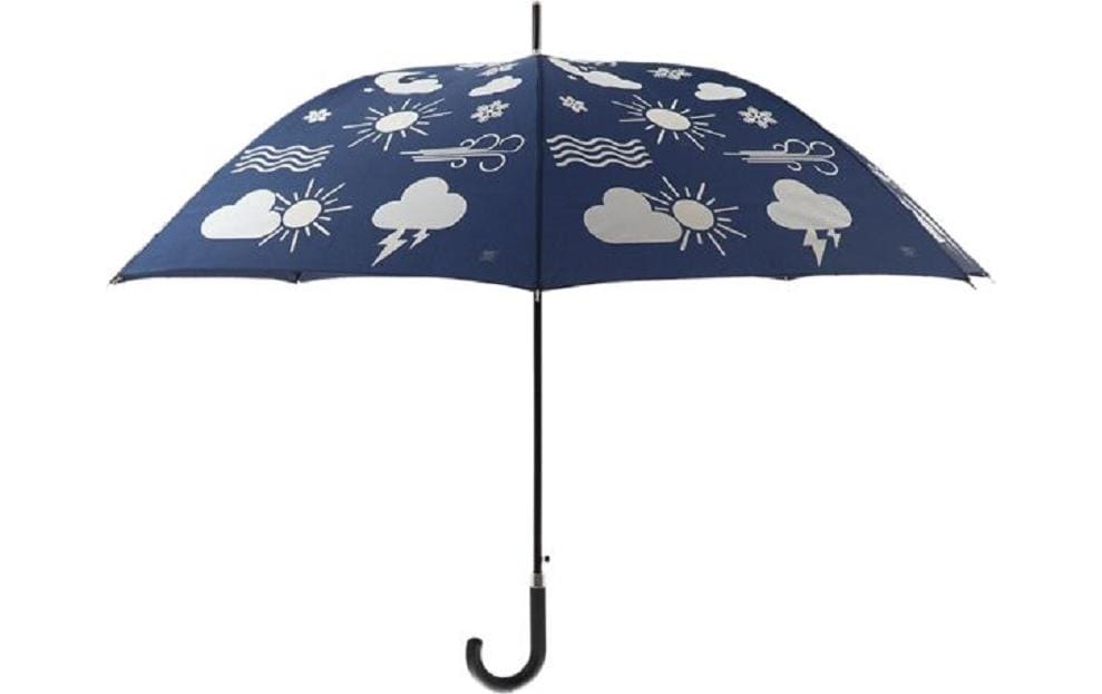 Esschert Design Stockschirm Wetter – Ø 120 cm, L 95 cm – mehrfarbig – Farbwechsel bei Regen