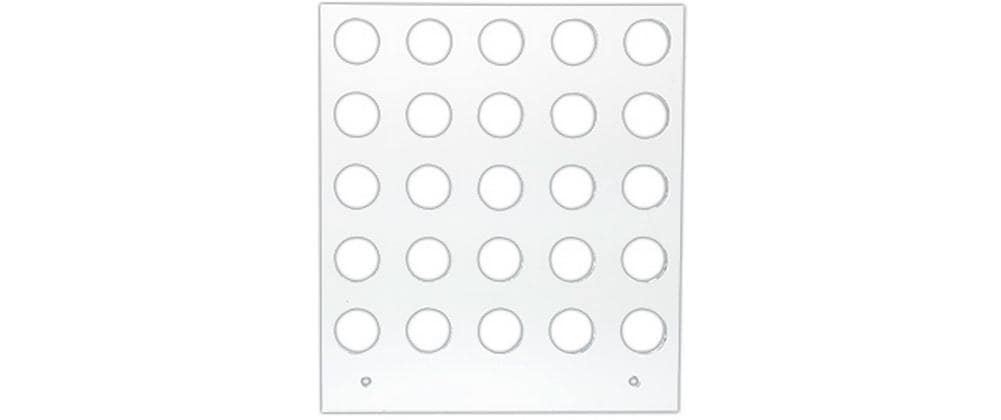 Primera Einlegeplatte zu Eddie – 5 × 5 Löcher, 15/20 mm