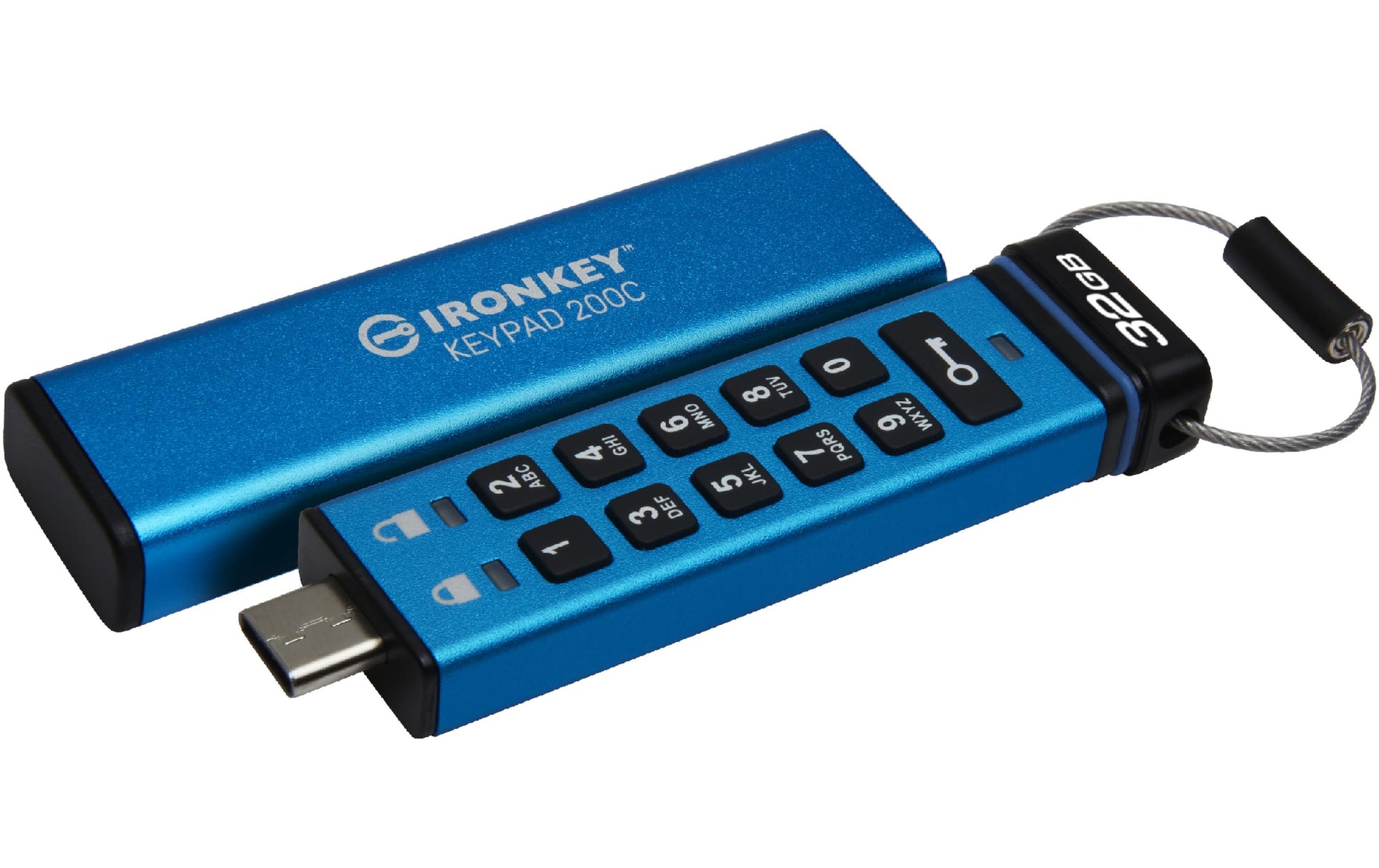 Kingston Technology Kingston IronKey Keypad 200C USB-Stick – 32 GB, USB-C, FIPS 140-3 Level 3 (Ausstehend); AES-256