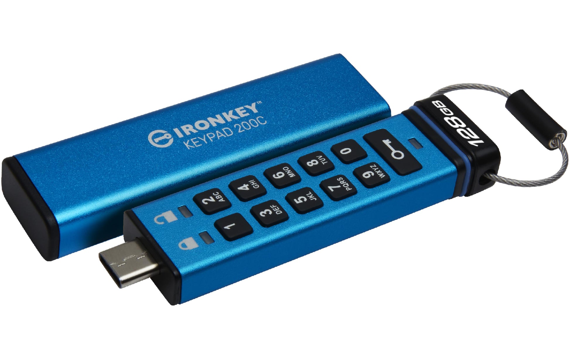 Kingston Technology Kingston IronKey Keypad 200C USB-Stick – 128 GB, USB-C, FIPS 140-3 Level 3 (ausstehend), AES-256