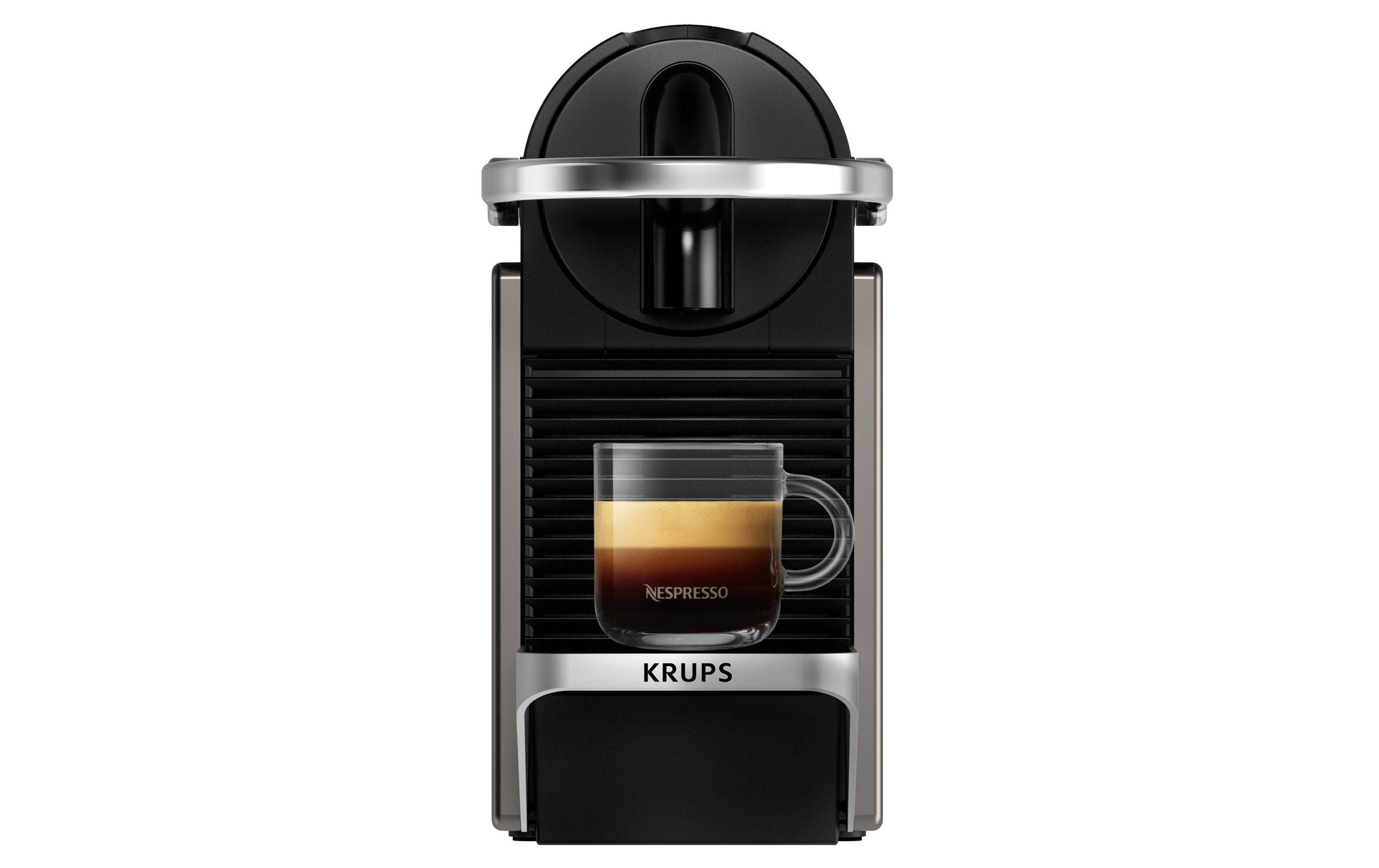 Krups Pixie Kapselmaschine – für Nespresso-Kapseln, 19 bar, 700 ml, Titanium
