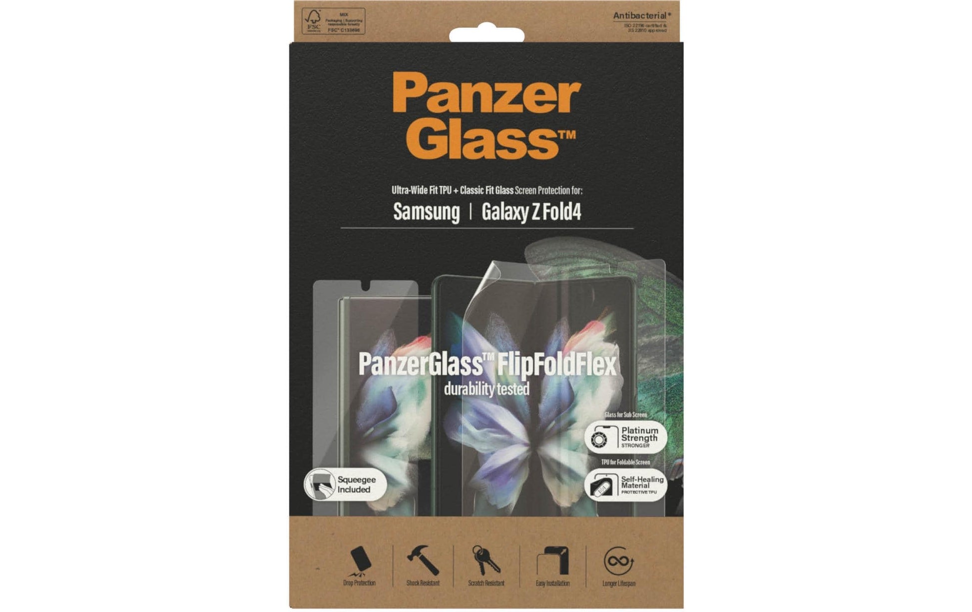 PanzerGlass Displayschutz, Folie, Transparent – für Samsung Galaxy Z Fold4/Fold5 – 1er-Pack