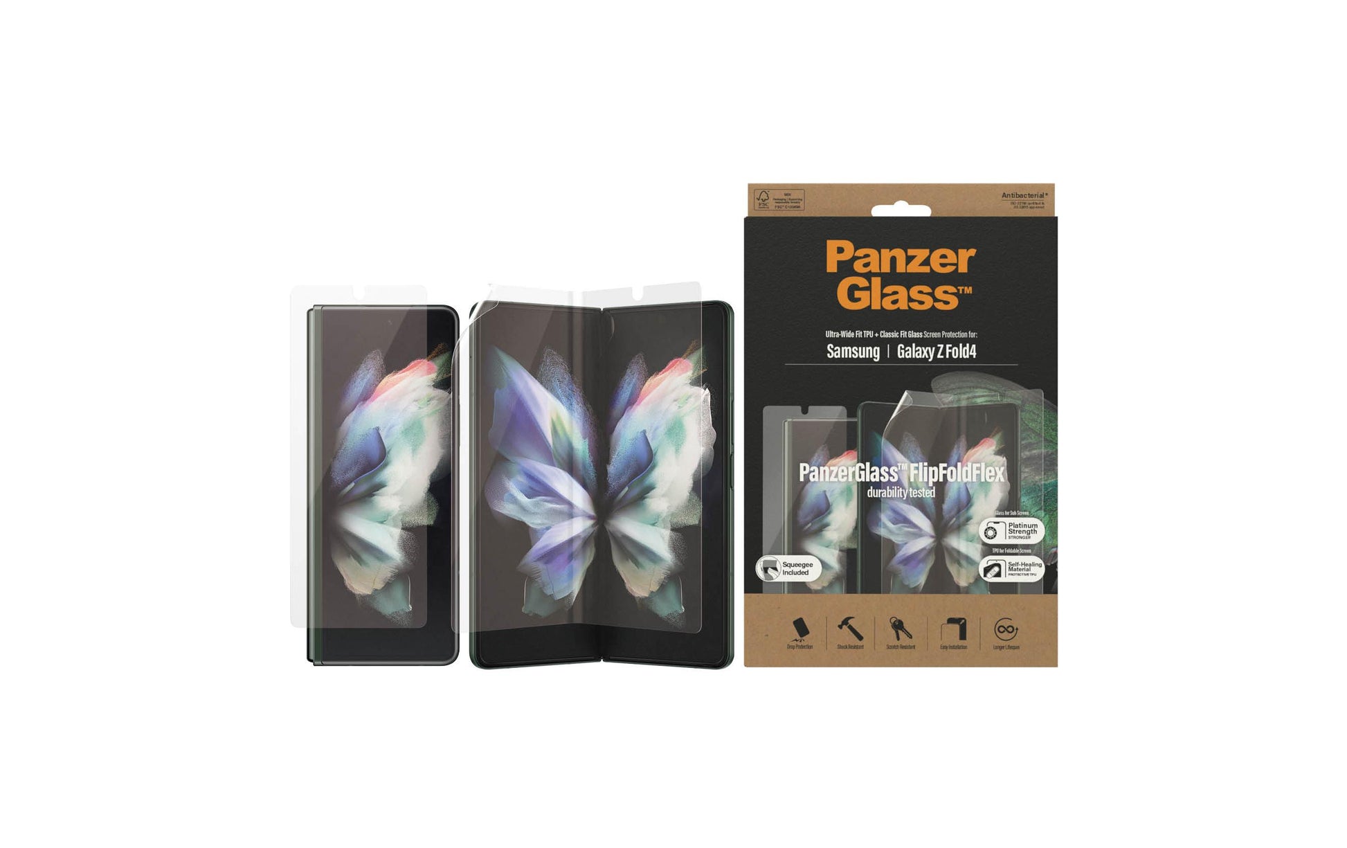 PanzerGlass Displayschutz, Folie, Transparent – für Samsung Galaxy Z Fold4/Fold5 – 1er-Pack