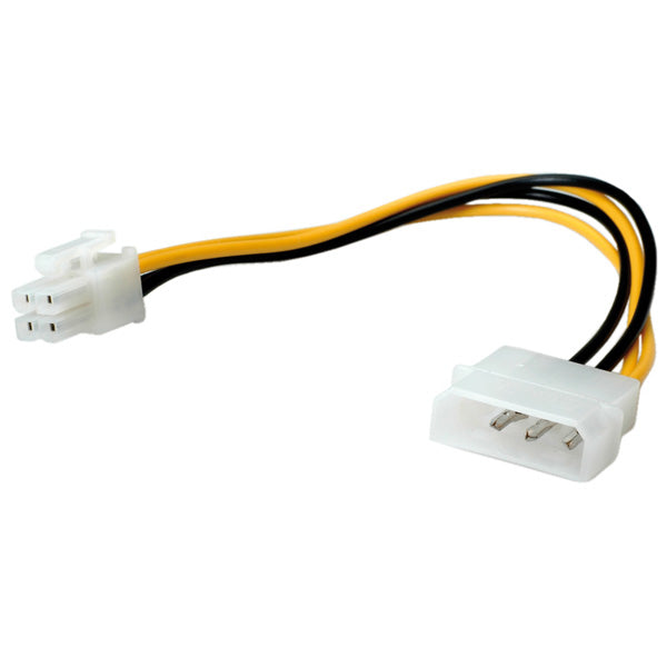 ROLINE Internes Stromkabel – Molex 4-polig–ATX12V–P4 4-polig, 0,15 m, mehrfarbig