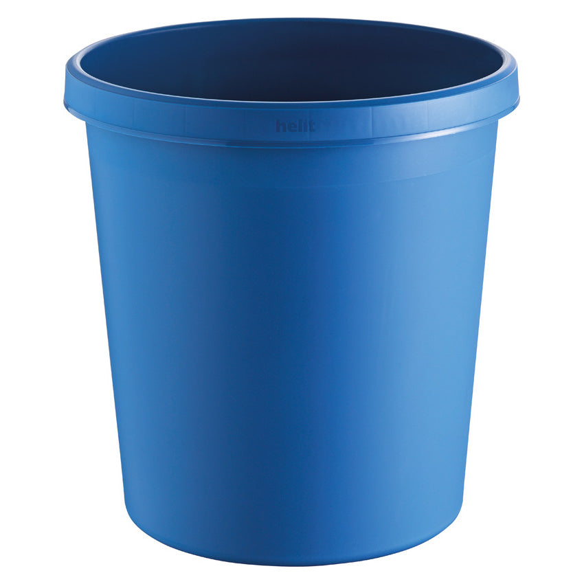 Helit Papierkorb the german – 18 l – Kunststoff, blau – Ø 315 × H 331 mm