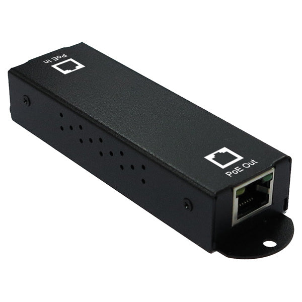 ROLINE PoE-Extender – 1× Gigabit (RJ-45), PoE+ (IEEE 802.3at), 30 W, schwarz