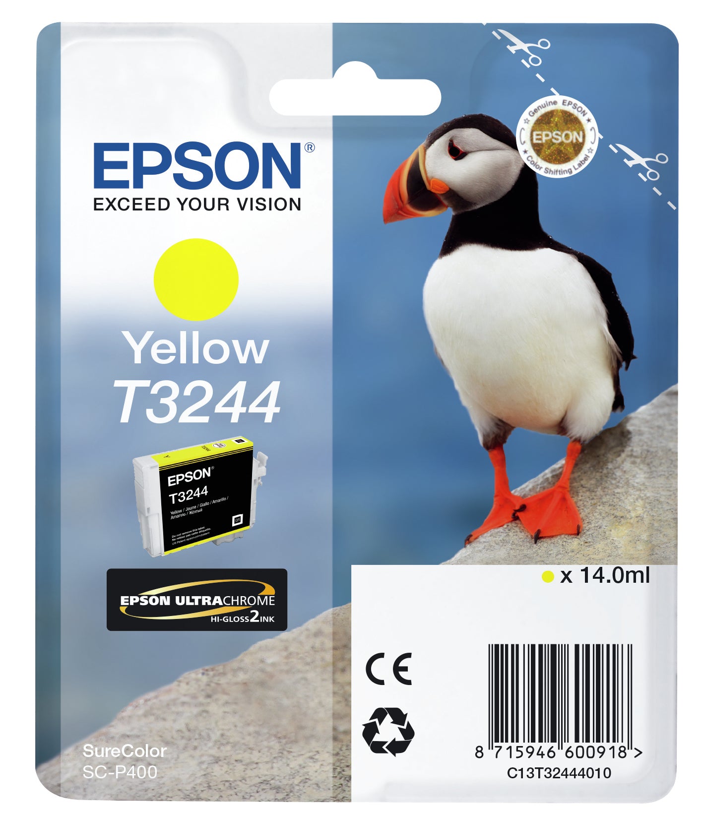 Epson Tintenpatrone T3244, Gelb