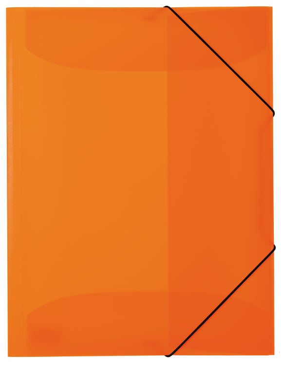 HERMA Gummibandmappe A3 – 3 Klappen, Gummiband, Polypropylen (PP), Orange, Füllhöhe 40 mm
