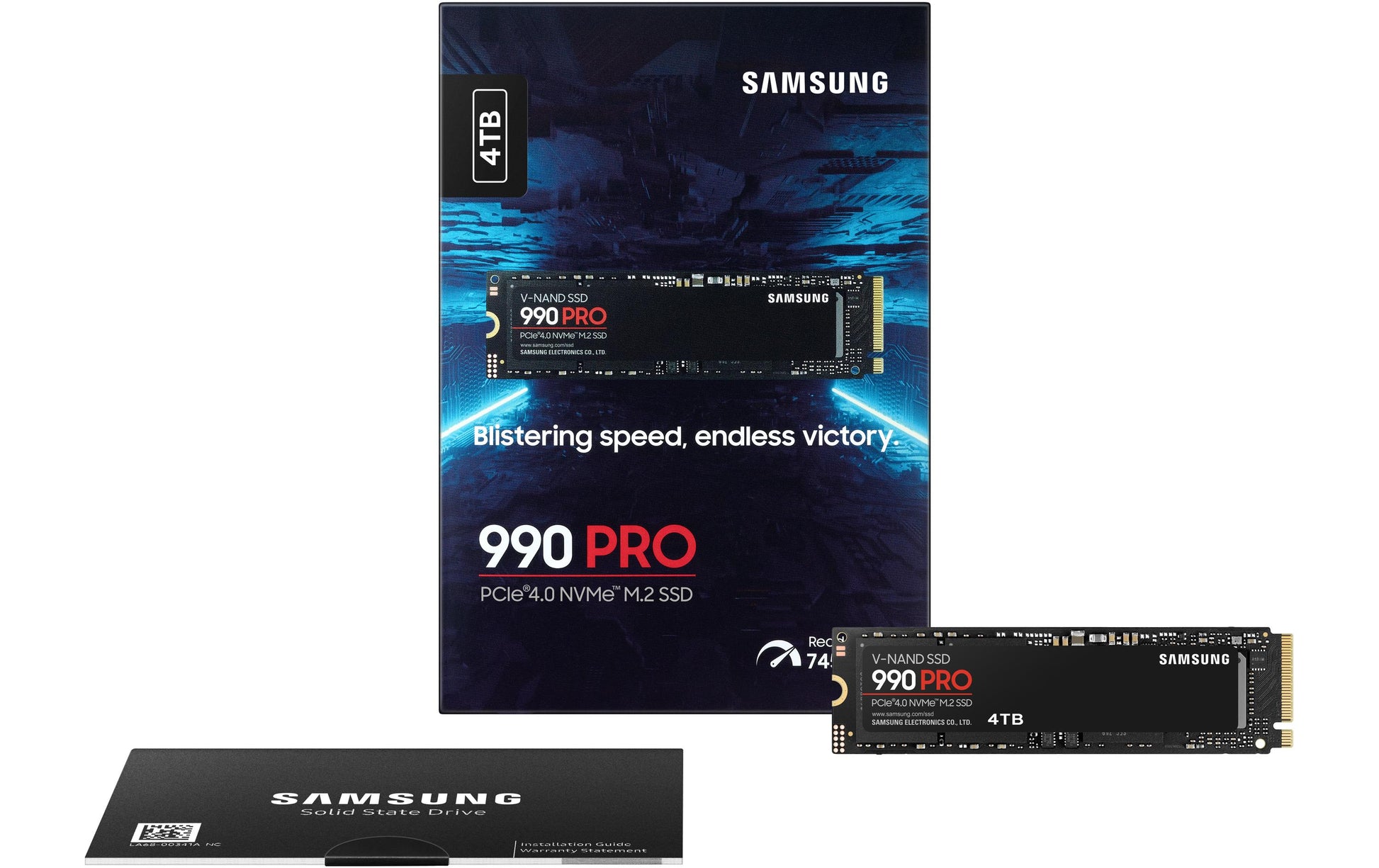 Samsung 990 PRO 4 TB – M.2 2280, PCIe 4.0 x4 NVMe, 7450/6900 MB/s
