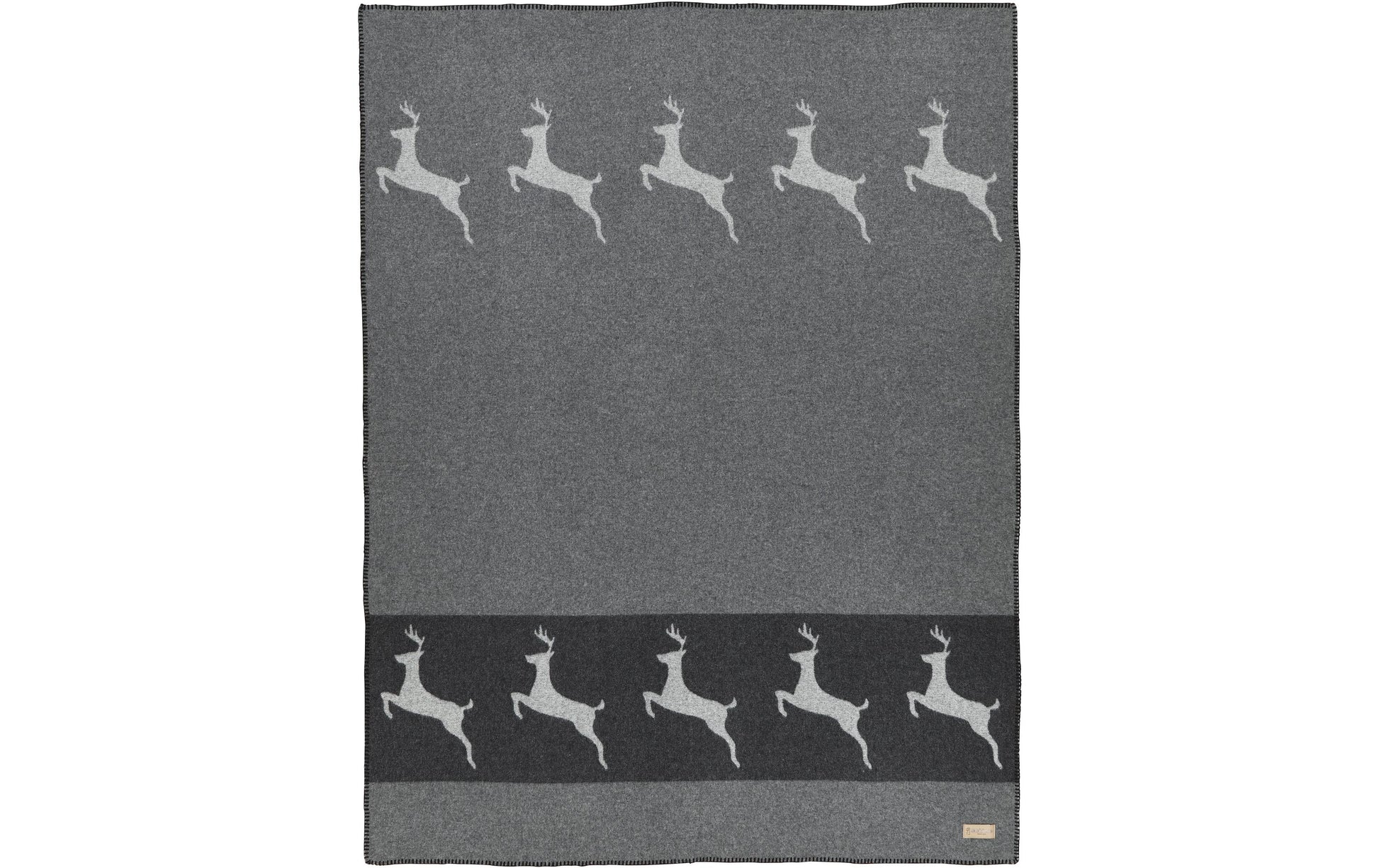 Eskimo Wohndecke – 140 × 180 cm, Wolle-Mix, Anthrazit-Grau