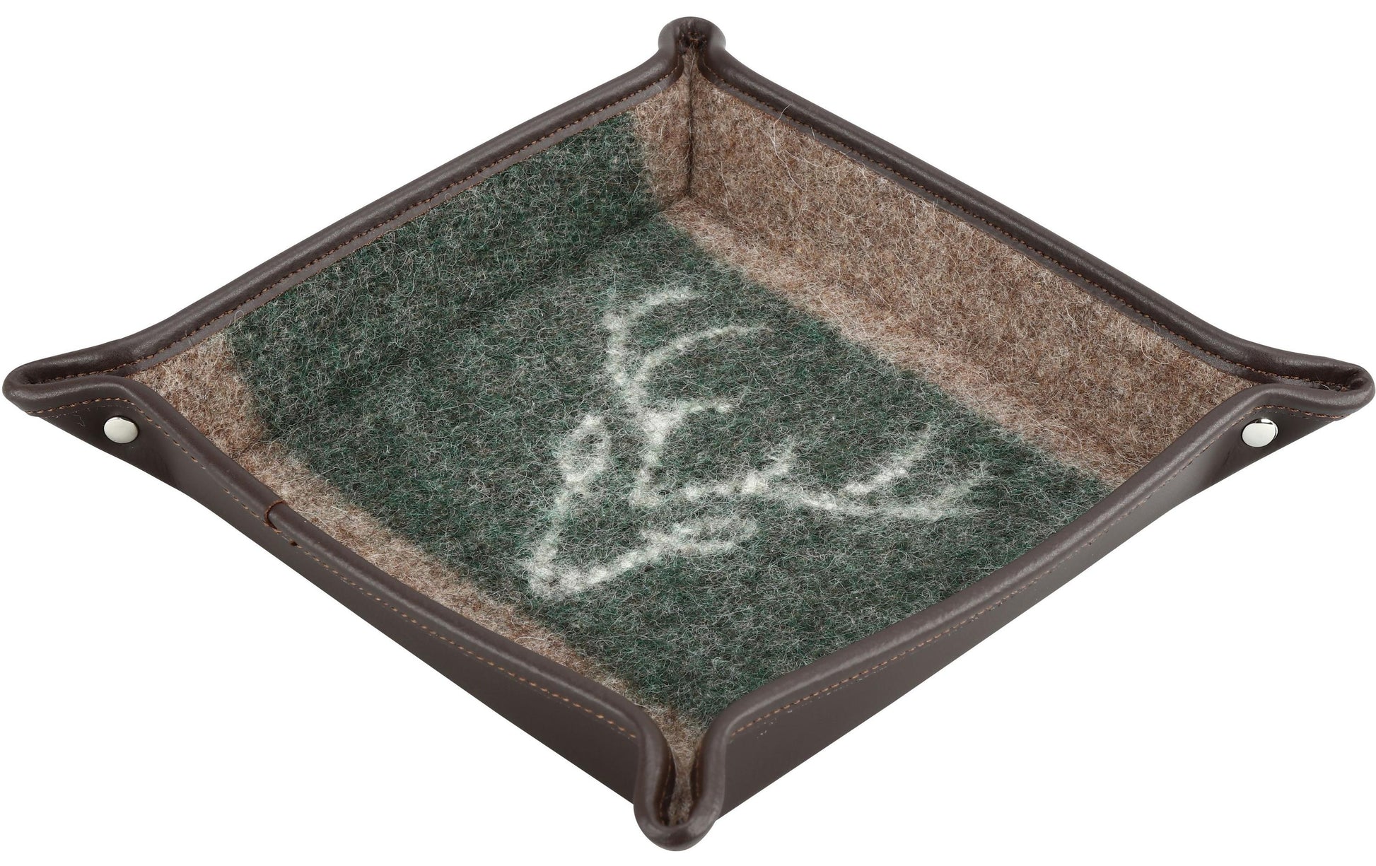 Eskimo Kleiderbügel – Leder, Braun, 18 × 4 × 18 cm