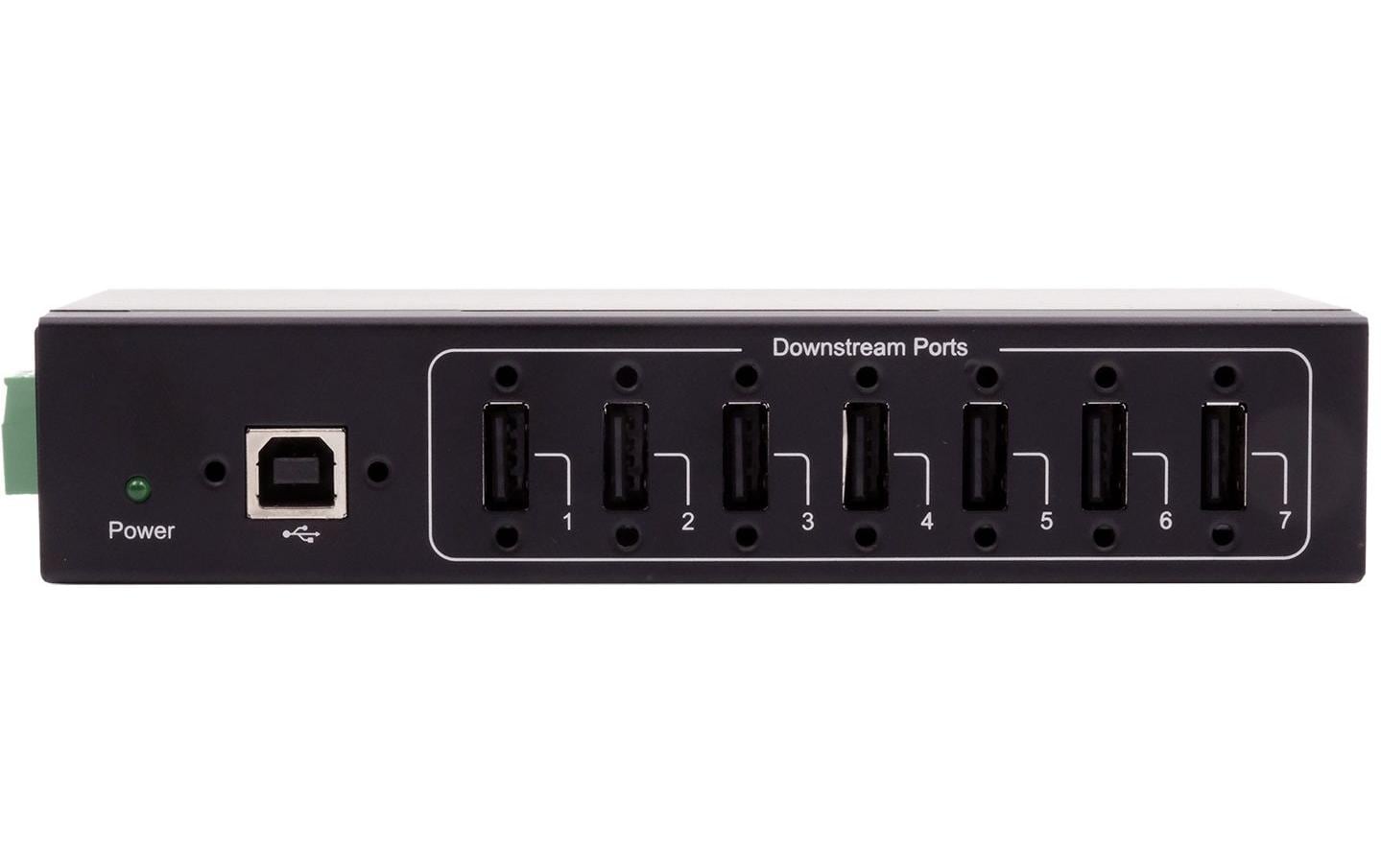 EXSYS EX-11217HMVS USB-Hub – USB 2.0, 7× USB-A