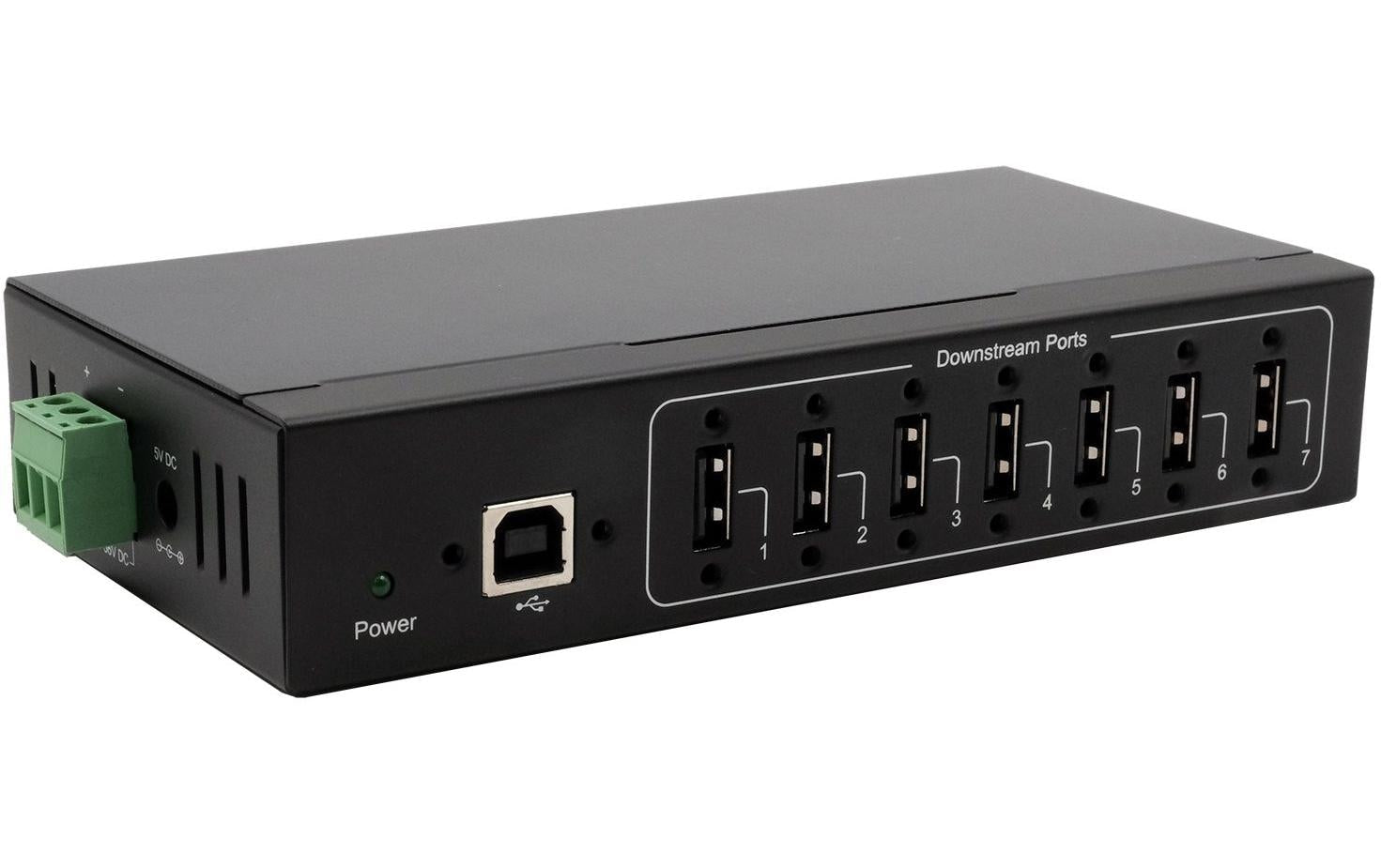 EXSYS EX-11217HMVS USB-Hub – USB 2.0, 7× USB-A