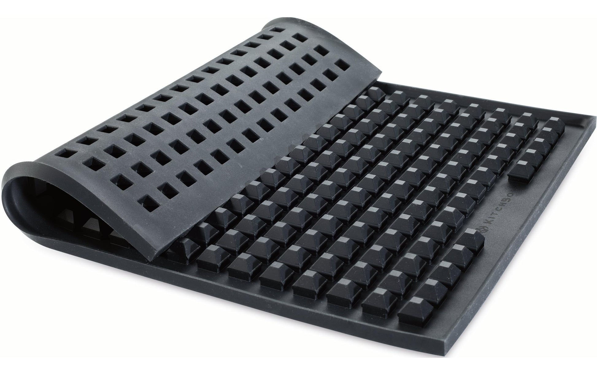 Kitchbo Backmatte 37 × 28 cm, Silikon, Schwarz, 8-teilig