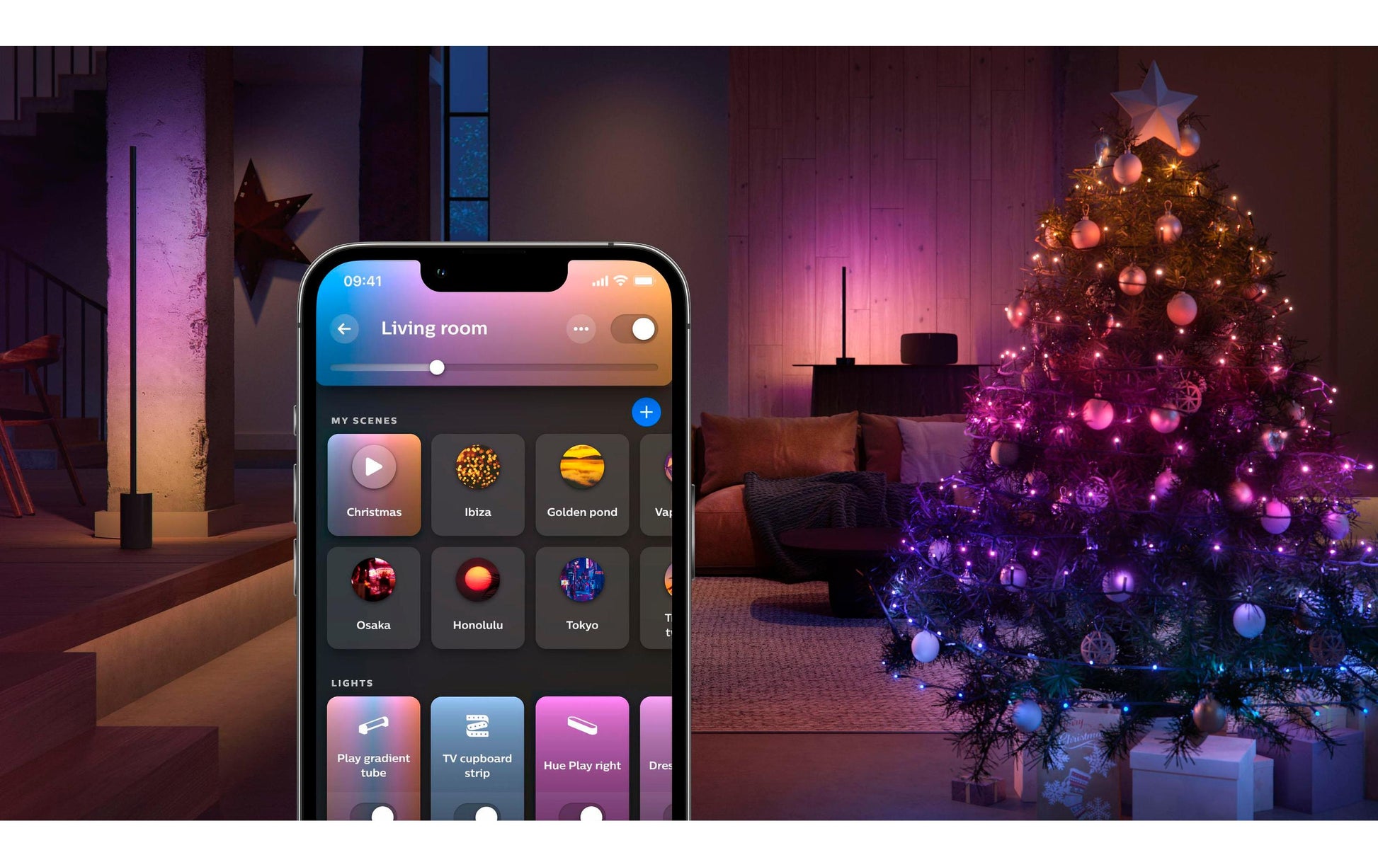 Philips by Signify Philips Hue Lichterkette – Bluetooth, für Alexa, Google, HomeKit, 250 LEDs, dimmbar, Schwarz, Synthetik
