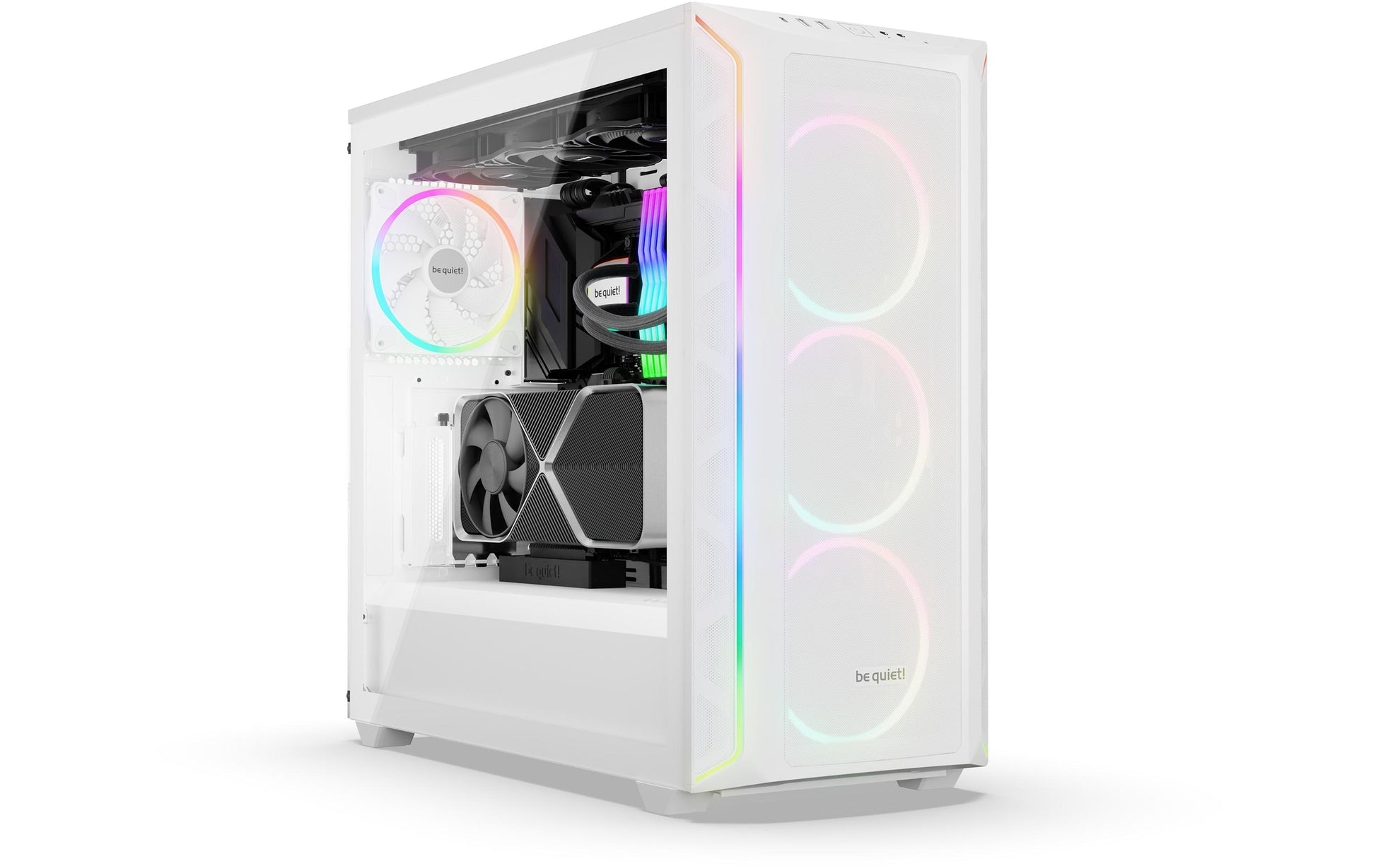 be quiet! be quiet Shadow Base 800 FX – Midi-Tower – Weiss, ATX/EATX/mATX/Mini-ITX, 3×140 mm, Seitenfenster