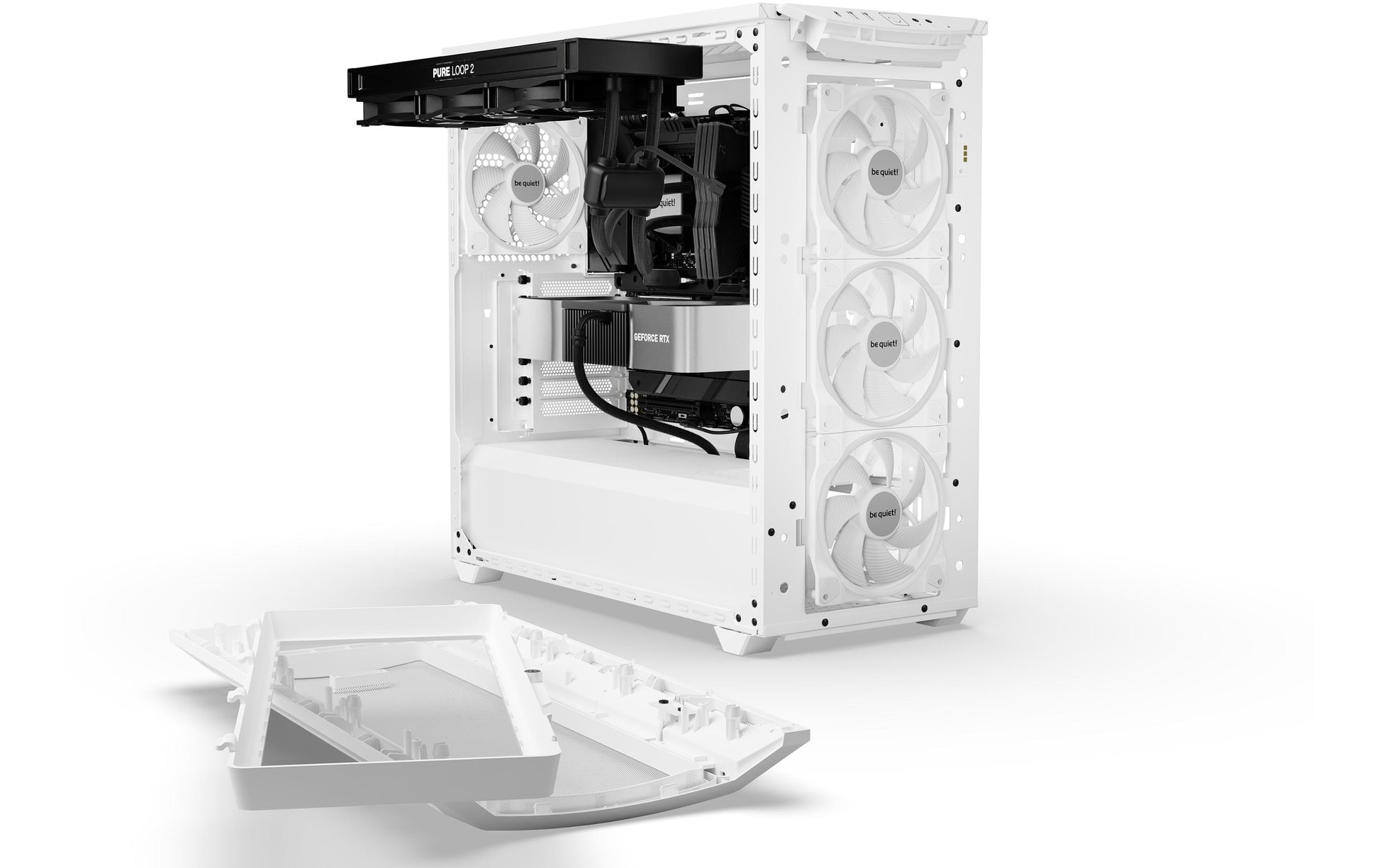 be quiet! be quiet Shadow Base 800 FX – Midi-Tower – Weiss, ATX/EATX/mATX/Mini-ITX, 3×140 mm, Seitenfenster