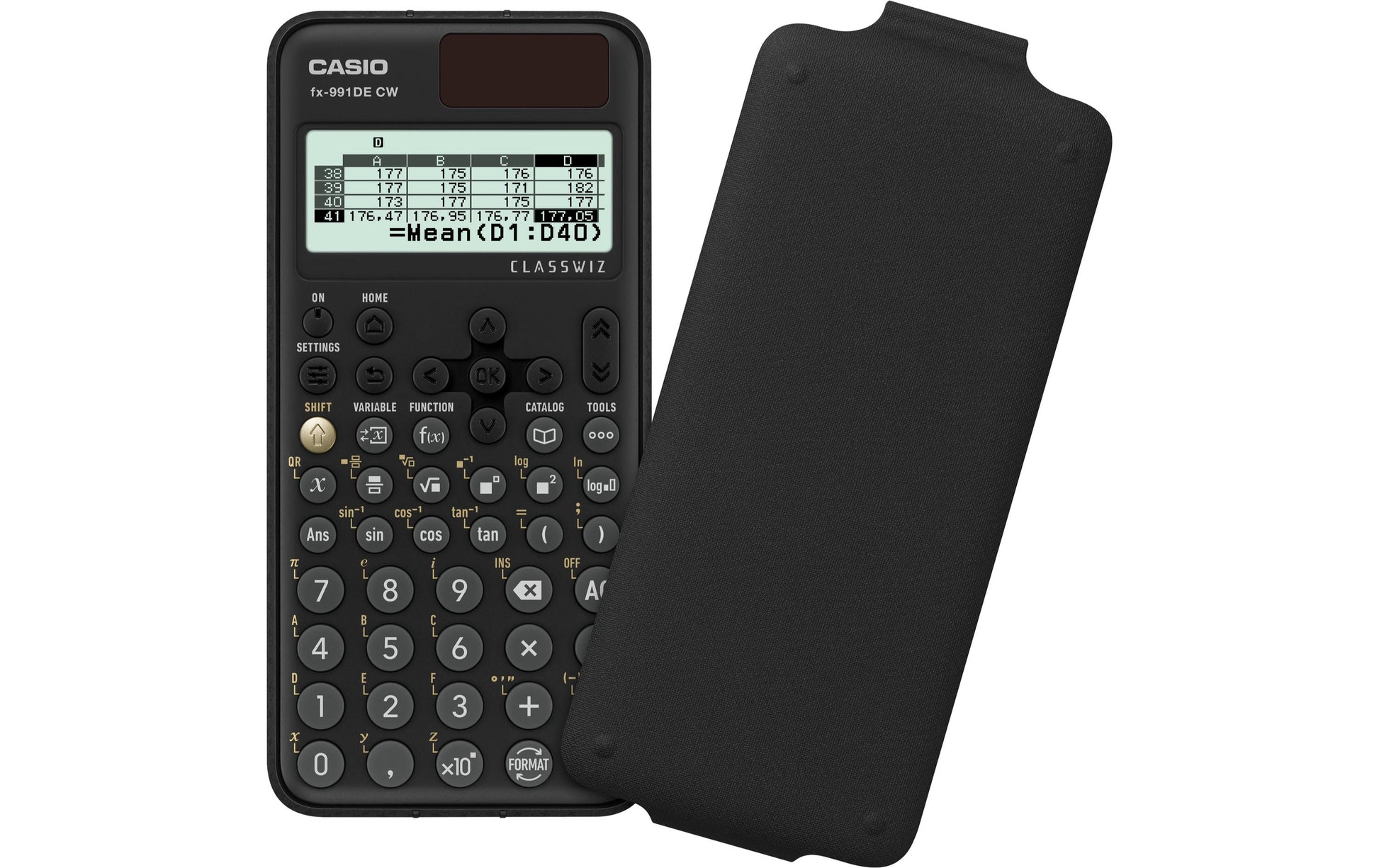 Casio Taschenrechner FX-991DE CW – 12-stellig, LCD, Solar + Batterie, Schwarz