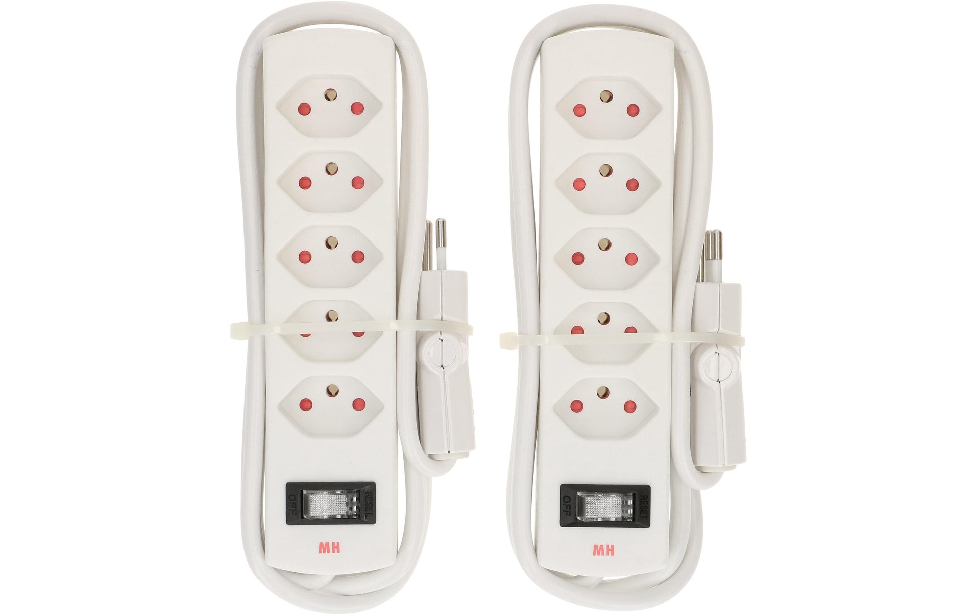 Max Hauri AG Max Hauri – Steckdosenleiste, 5× T13, mit Schalter, 2 m, Stecker T12, IP20