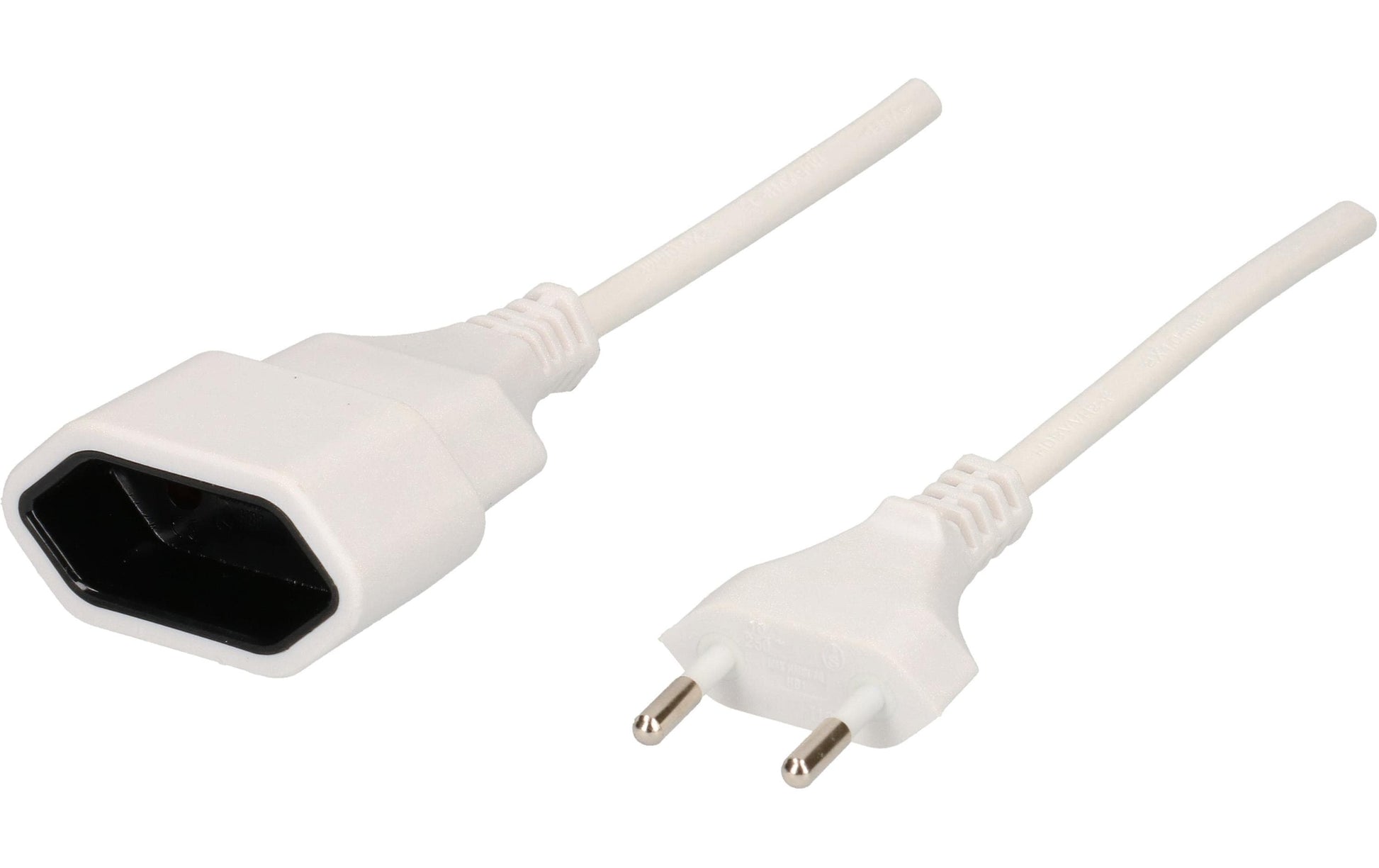 Max Hauri AG Max Hauri Verlängerungskabel – T11–T11, 3 m, 2×1 mm², weiss