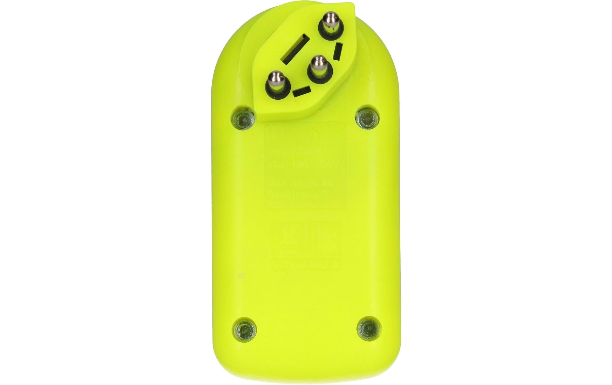 Max Hauri AG Max Hauri maxADAPTturn Abzweigstecker T12 zu 2× T13 – 2300 W, 10 A, 2 Steckdosen, drehbar, Gelb