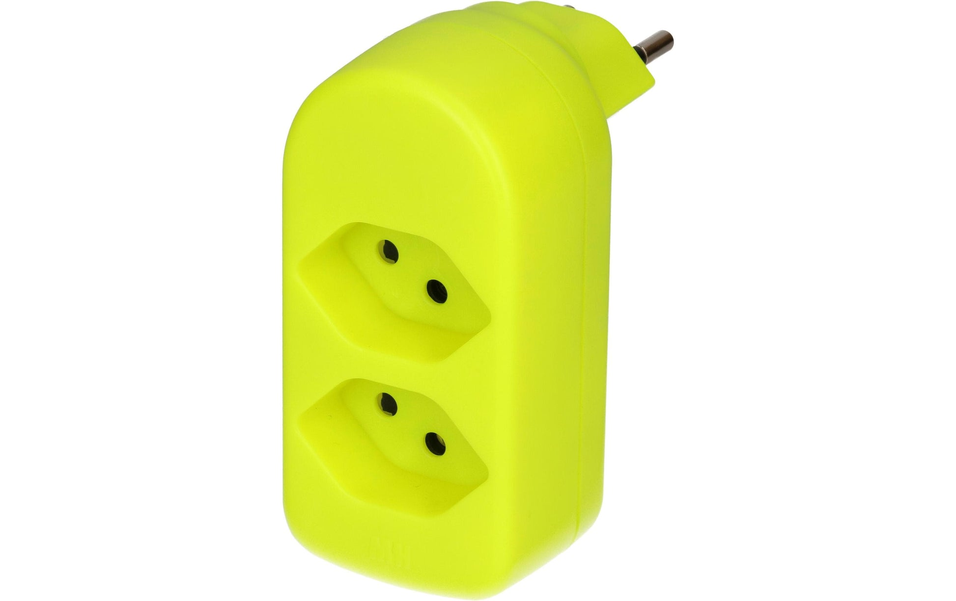 Max Hauri AG Max Hauri maxADAPTturn Abzweigstecker T12 zu 2× T13 – 2300 W, 10 A, 2 Steckdosen, drehbar, Gelb