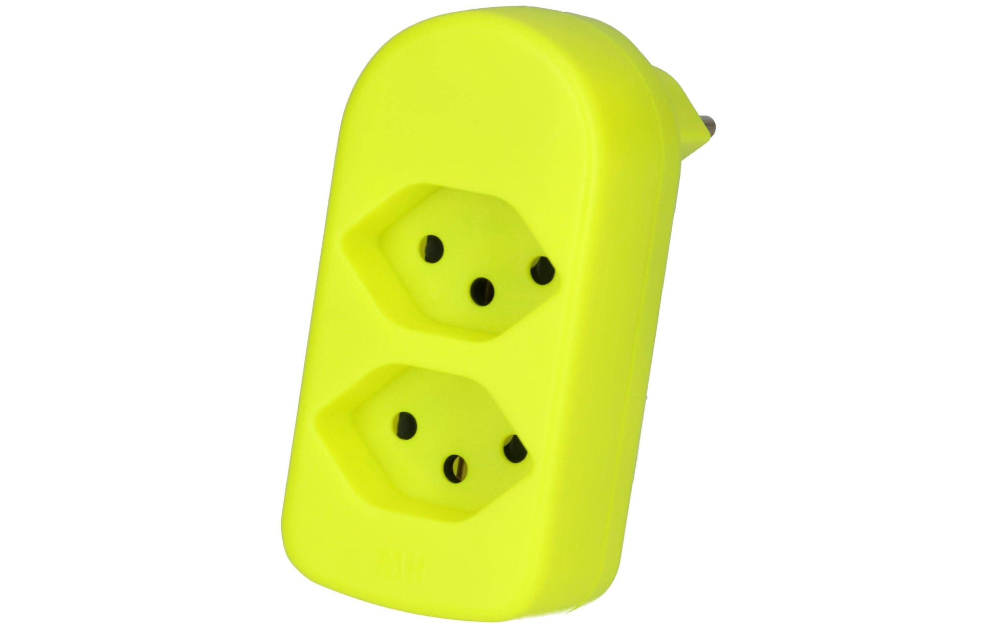 Max Hauri AG Max Hauri maxADAPTturn Abzweigstecker T12 zu 2× T13 – 2300 W, 10 A, 2 Steckdosen, drehbar, Gelb