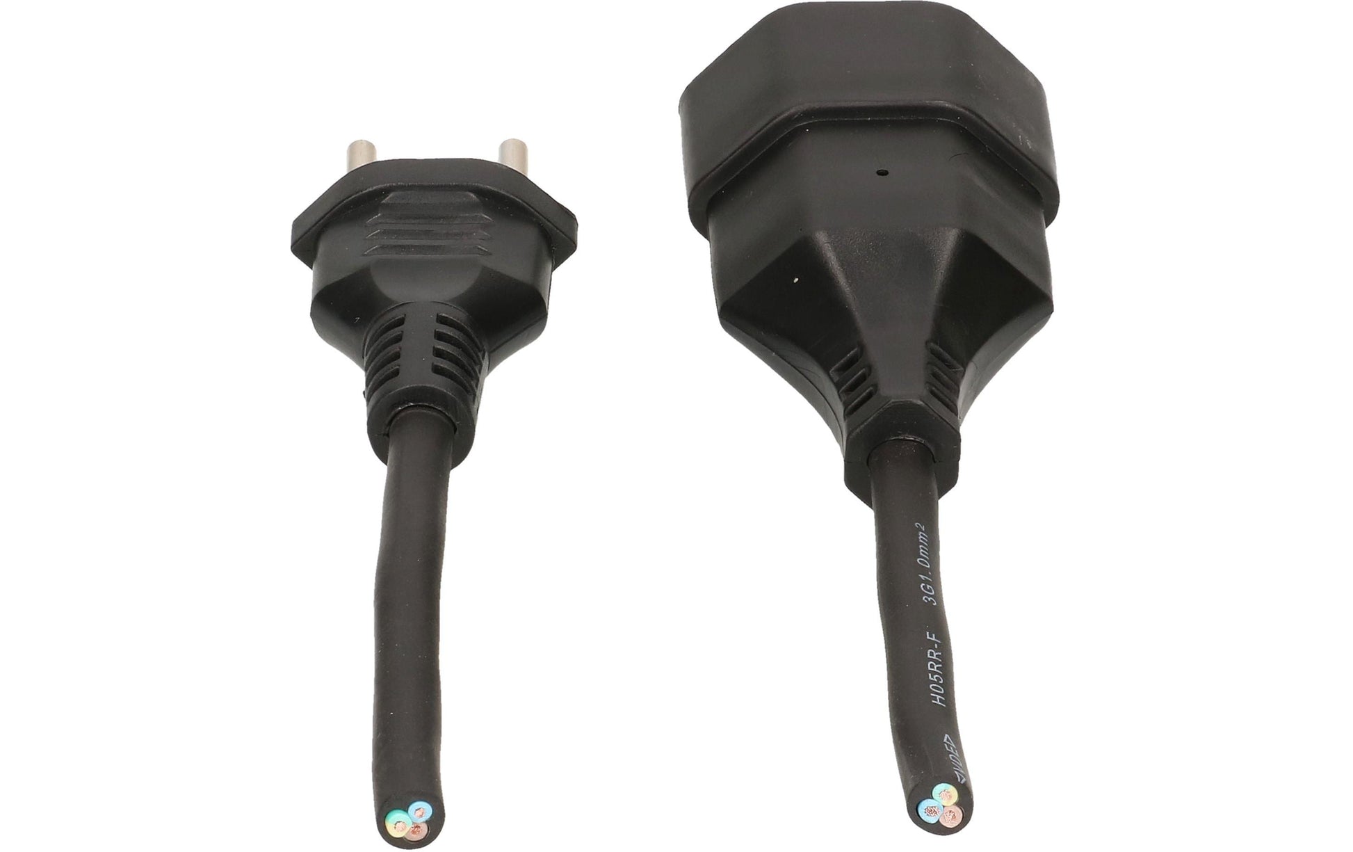 Max Hauri AG Max Hauri Verlängerungskabel, T12–T13, 5 m, 1 mm², angespritzt – schwarz