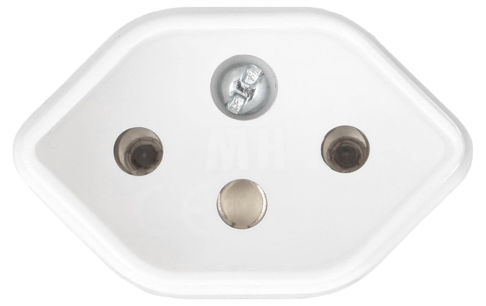 Max Hauri AG Reiseadapter – von Typ L (IT) zu T13 (EU) – geerdet – 45×25×70 mm – weiss – Kunststoff