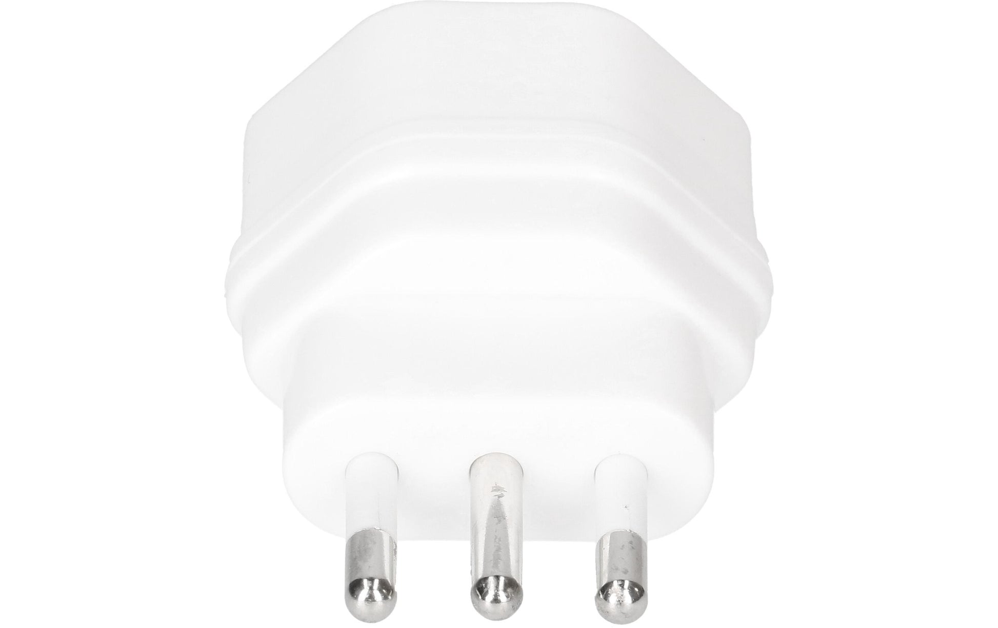 Max Hauri AG Reiseadapter – von Typ L (IT) zu T13 (EU) – geerdet – 45×25×70 mm – weiss – Kunststoff