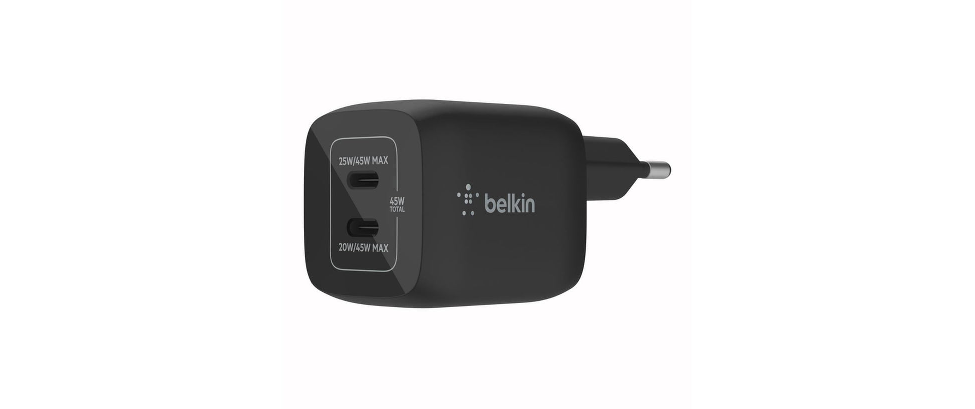 Belkin Ladegerät – 45 W, 2× USB-C, PD, PPS, GaN