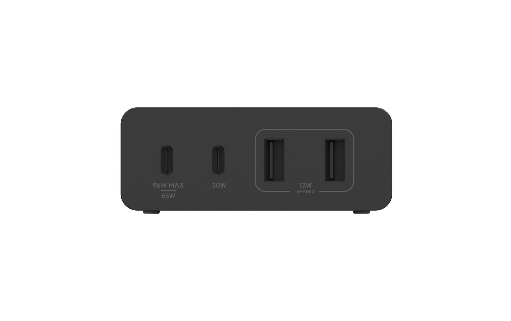 Belkin Ladegerät – 108 W, 2× USB-C + 2× USB-A, GaN, mit 2 m Netzkabel