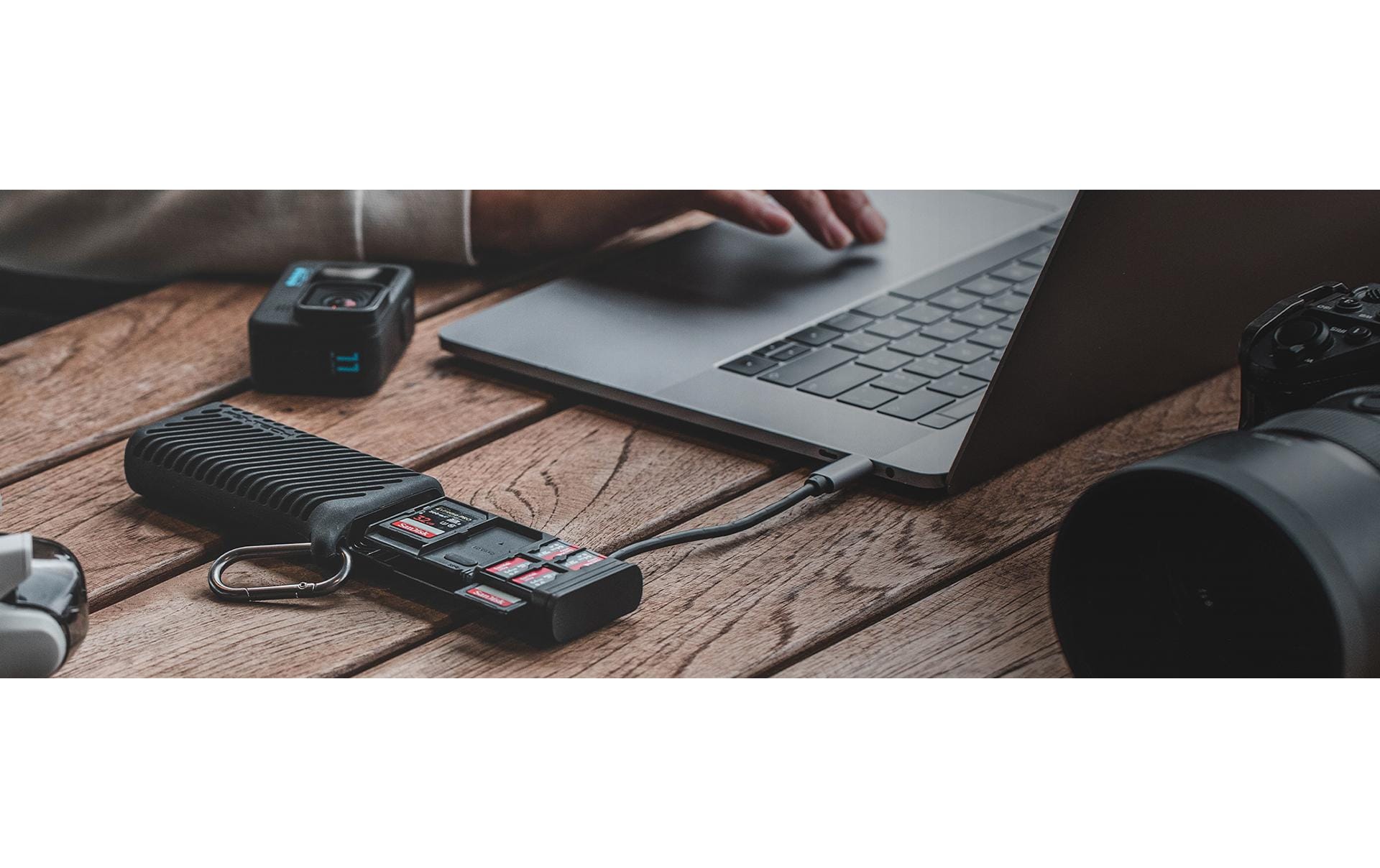 PGYTECH P-GM-163 Kartenleser – SD, microSD – USB-C 3.2 Gen 1 – für Kameras, Smartphones, Drohnen und mehr