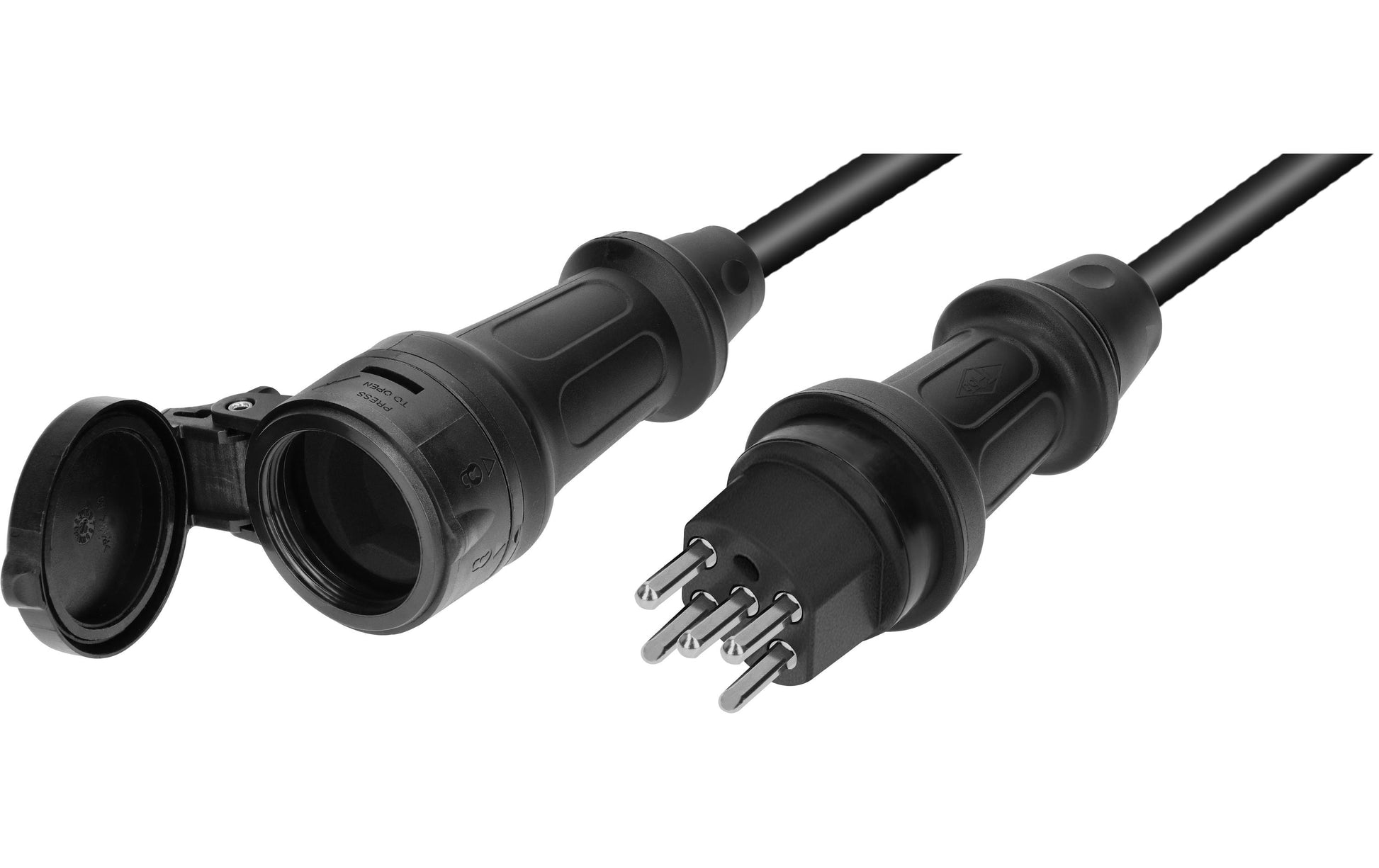 Th55 Max Hauri Verlängerungskabel IP55-GDV-Verlängerung – 10,00 m, H07RN-F5G2.5, 5-polig, 2,5 mm²