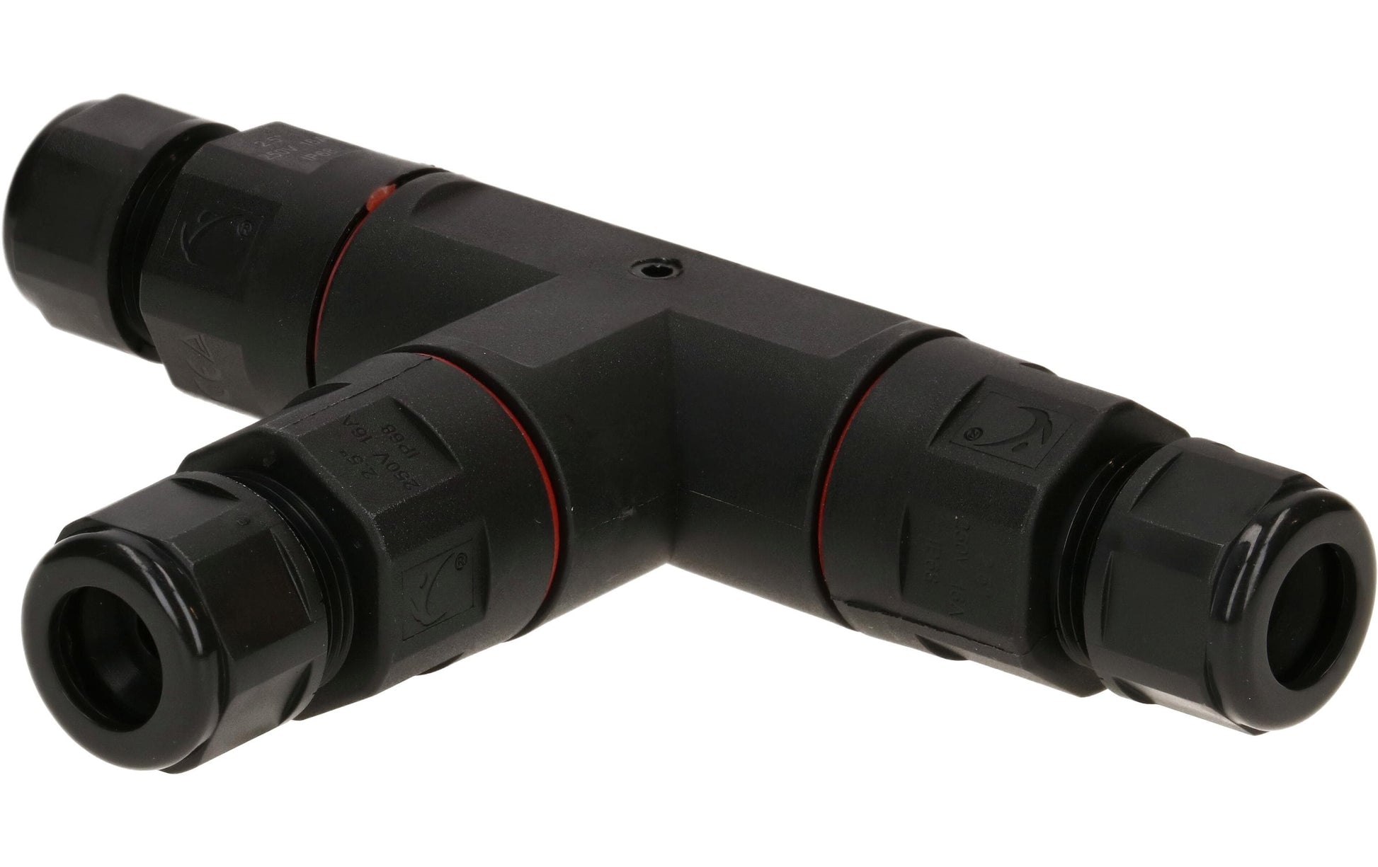 Max Hauri AG Max Hauri Kabelverbinder, 16 A 250 V, IP68, Schraubklemme, 3-polig, 142×88 mm – schwarz