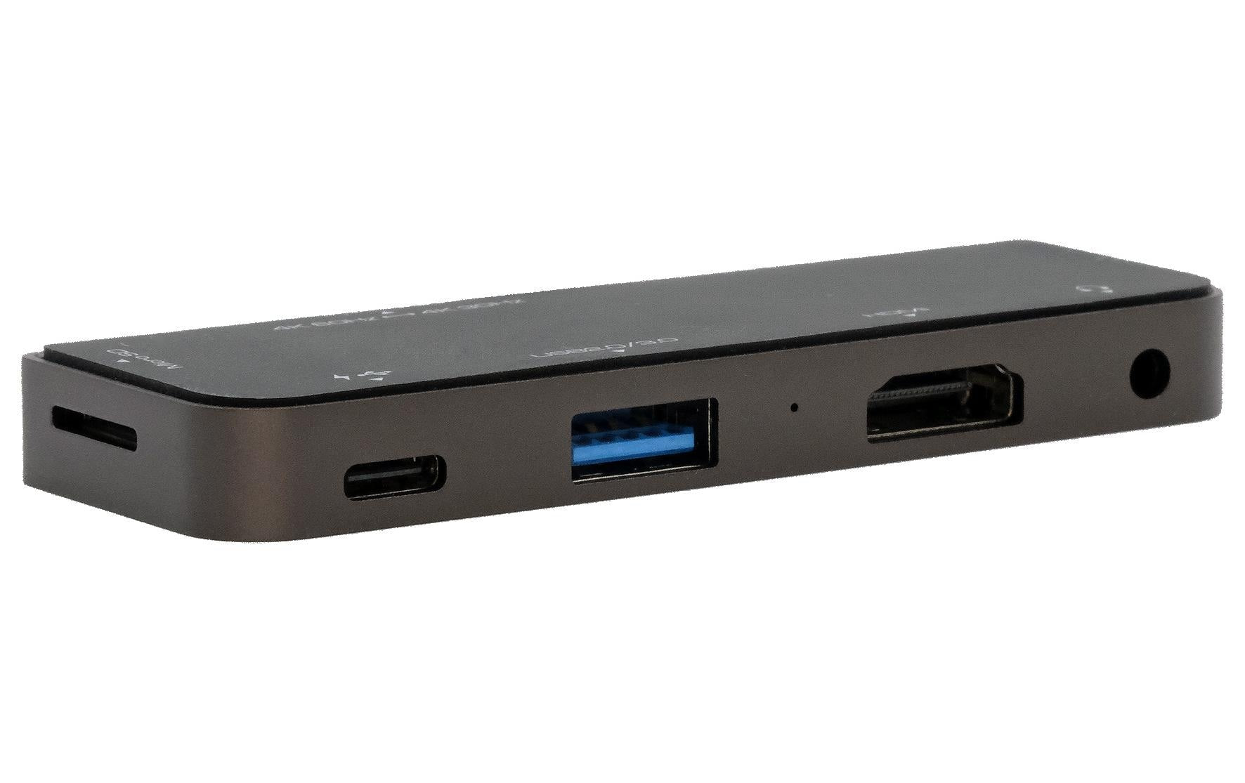 EXSYS EX-1222HM Dockingstation – USB-C, HDMI, USB-A, 87 W PD, microSD, 3,5 mm Audio, für Windows/Mac/Linux