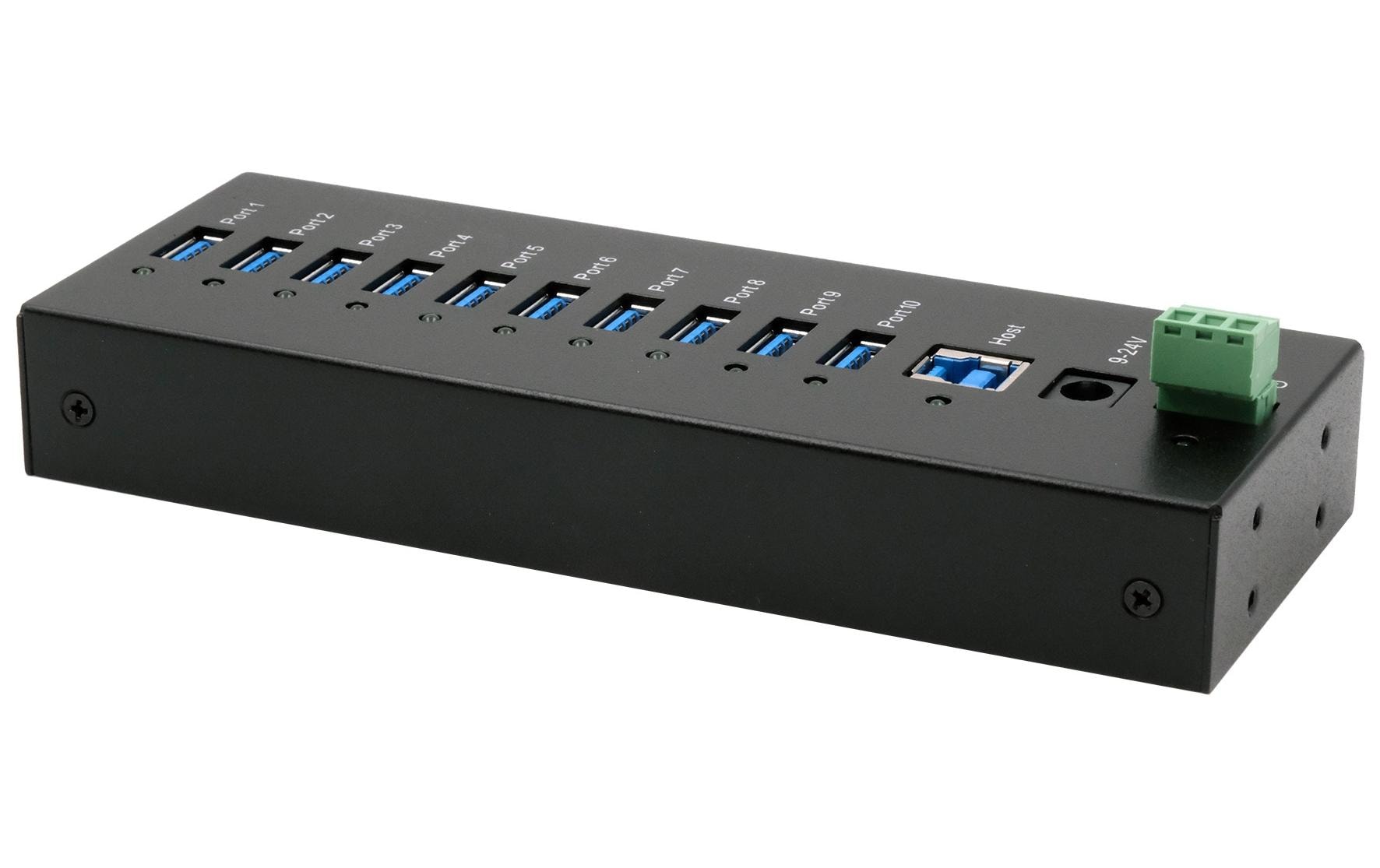 EXSYS EX-11230HMS USB-Hub – USB 3.0, 10× USB-A