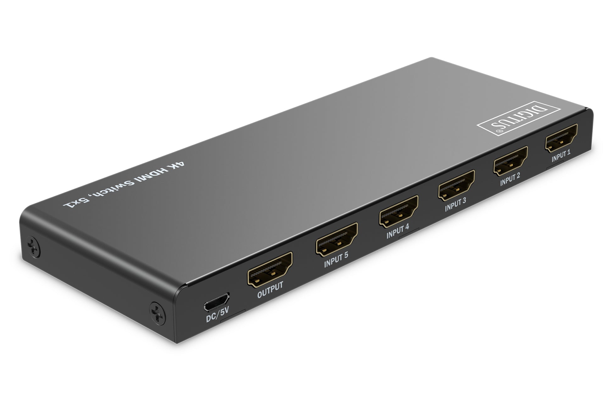 Digitus HDMI-Switch, 5×1, 4K, 60 Hz, HDCP 2.3