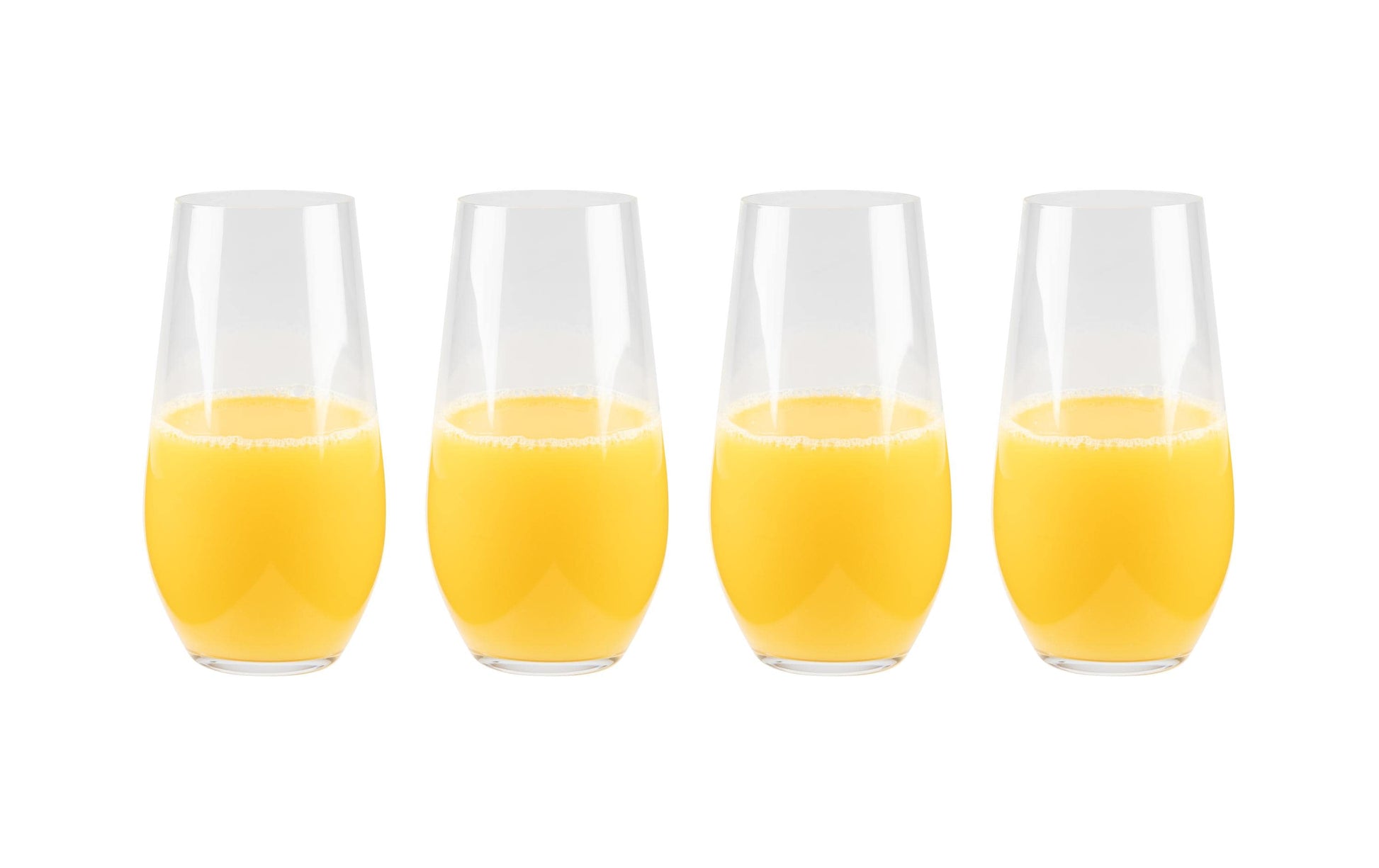 Furber. FURBER Trinkgläser 4er Set – 580 ml, Ø 6,0 cm, H 15,5 cm, Kristallglas, Transparent, spülmaschinenfest
