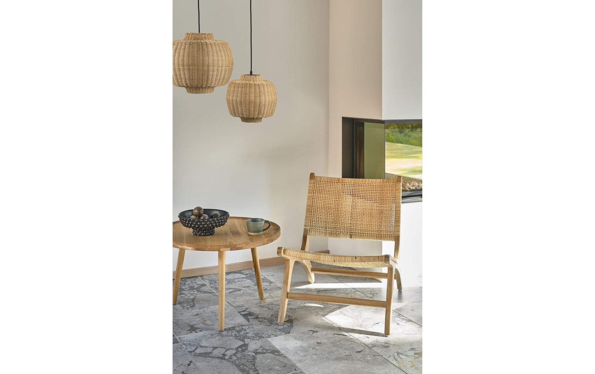 Villa Collection Pendelleuchte Vilna – E27, 40 W, Ø 40 cm, H 35 cm – Natur