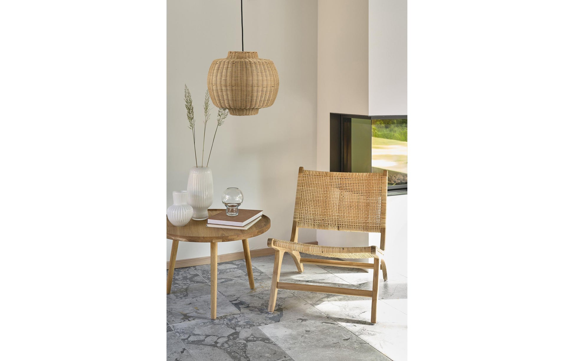 Villa Collection Pendelleuchte Vilna – E27, 40 W, Ø 40 cm, H 35 cm – Natur