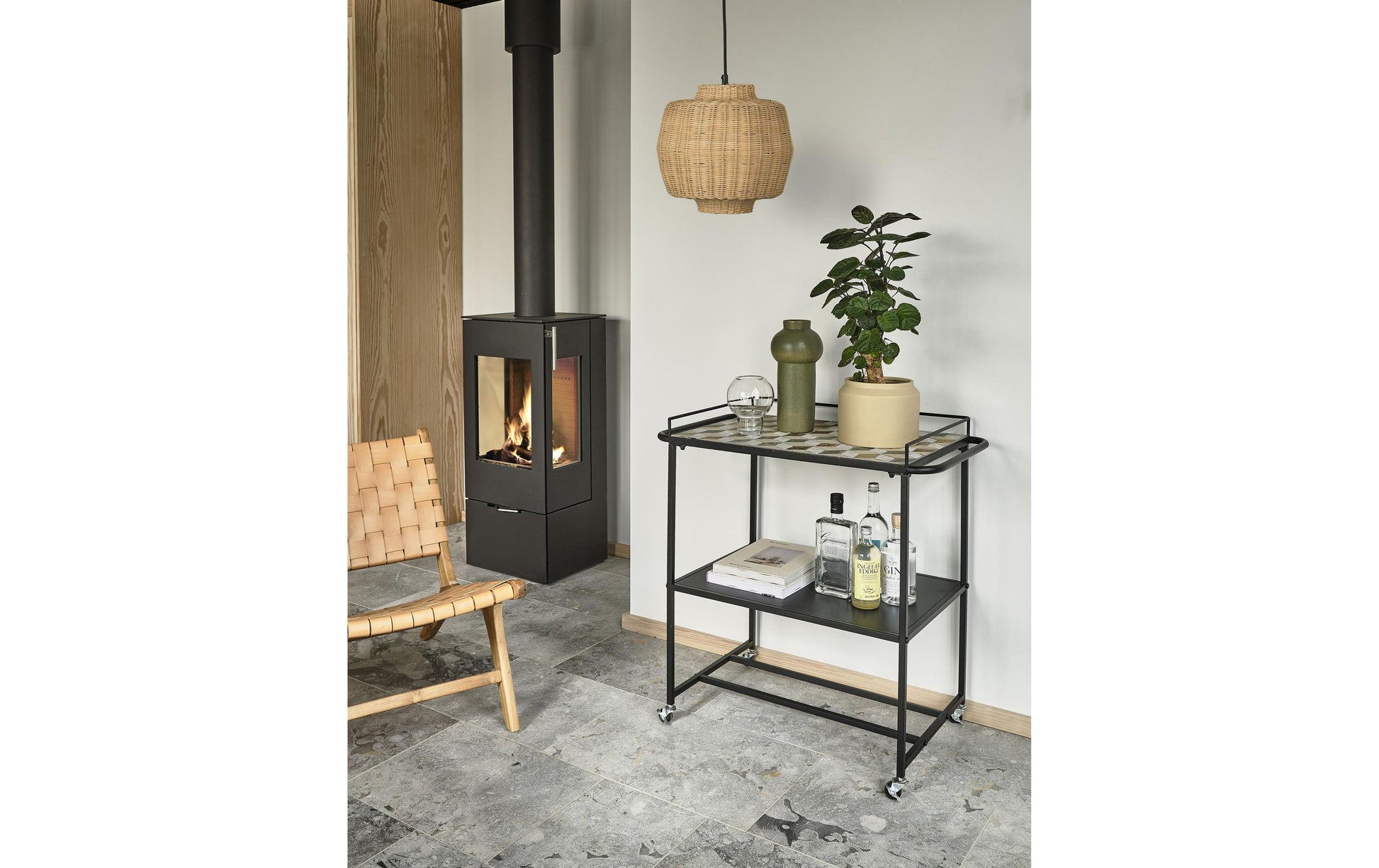 Villa Collection Pendelleuchte Vilna – E27, 40 W, Ø 40 cm, H 35 cm – Natur