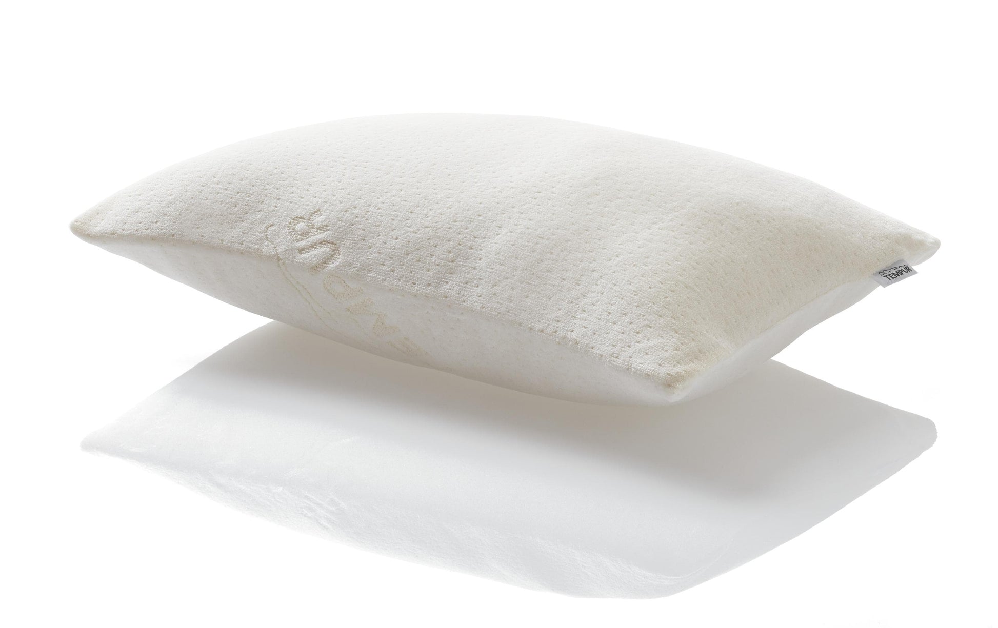 TEMPUR Reisekissen Comfort – 40 × 26 cm, abnehmbarer Bezug, waschbar bei 60 °C – beige – Velour