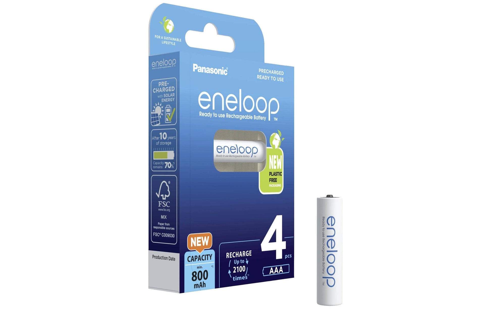 Panasonic Eneloop Akku 1,2 V 800 mAh 0,96 Wh Ni-MH – für Geräte