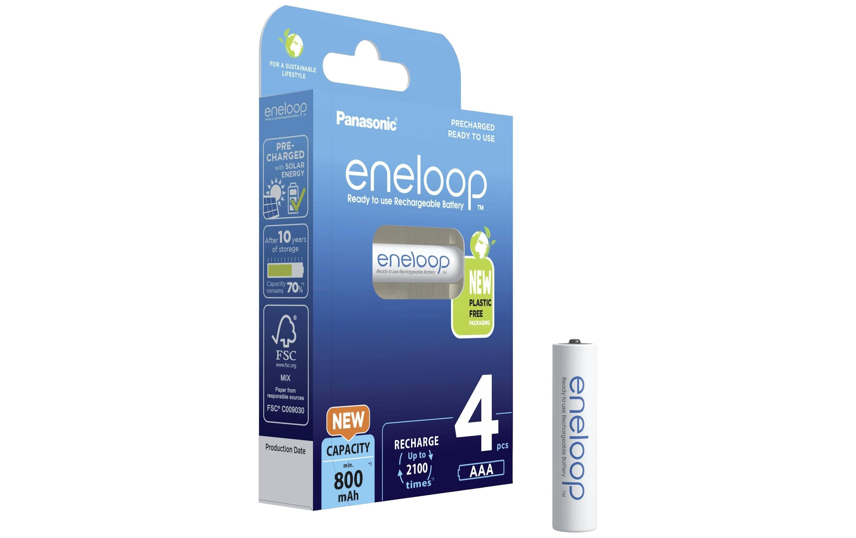 Panasonic Eneloop Akku 1,2 V 800 mAh 0,96 Wh Ni-MH – für Geräte