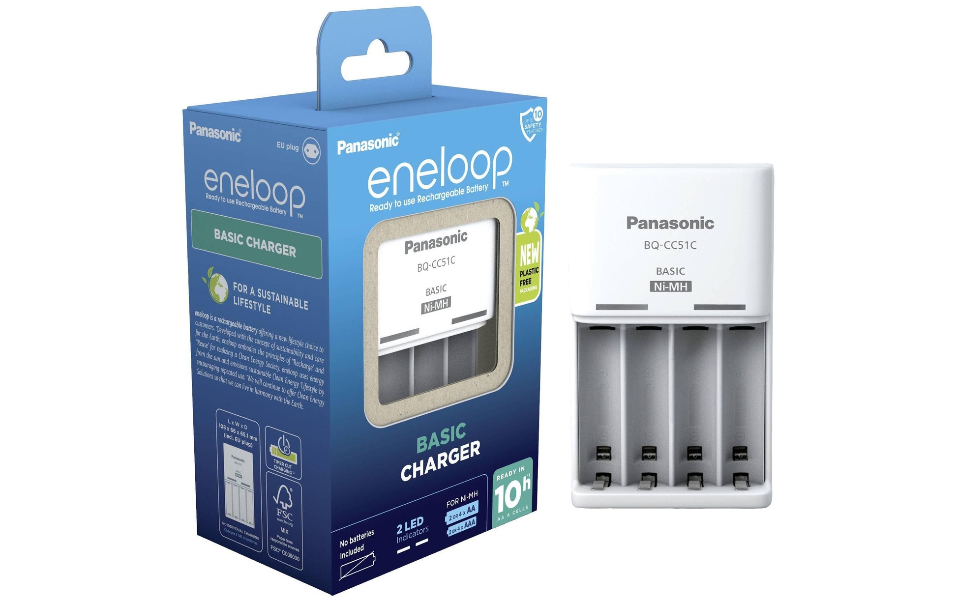 Panasonic Eneloop BQ-CC51E Ladegerät – für AA, AAA