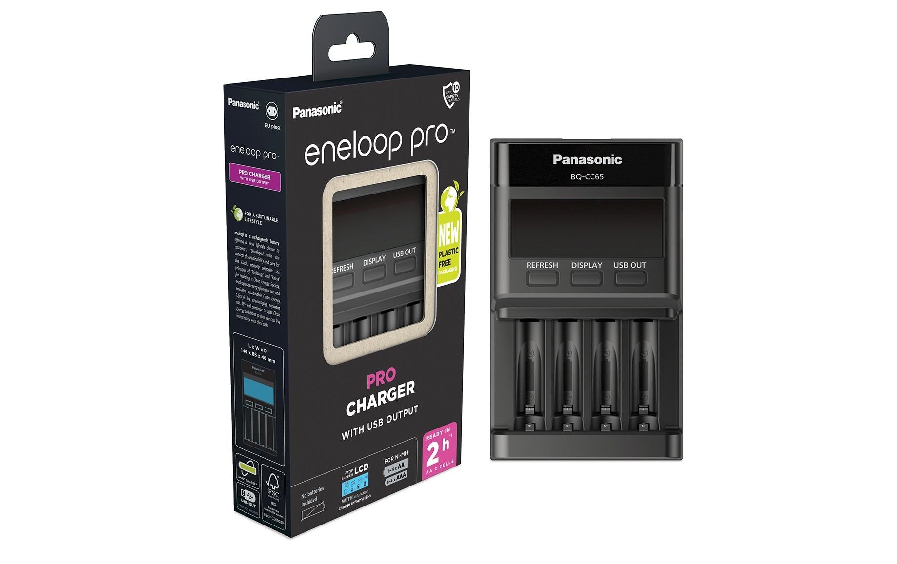 Panasonic Eneloop Ladegerät – für 4 NiMH-Akkus (AAA/HR03)