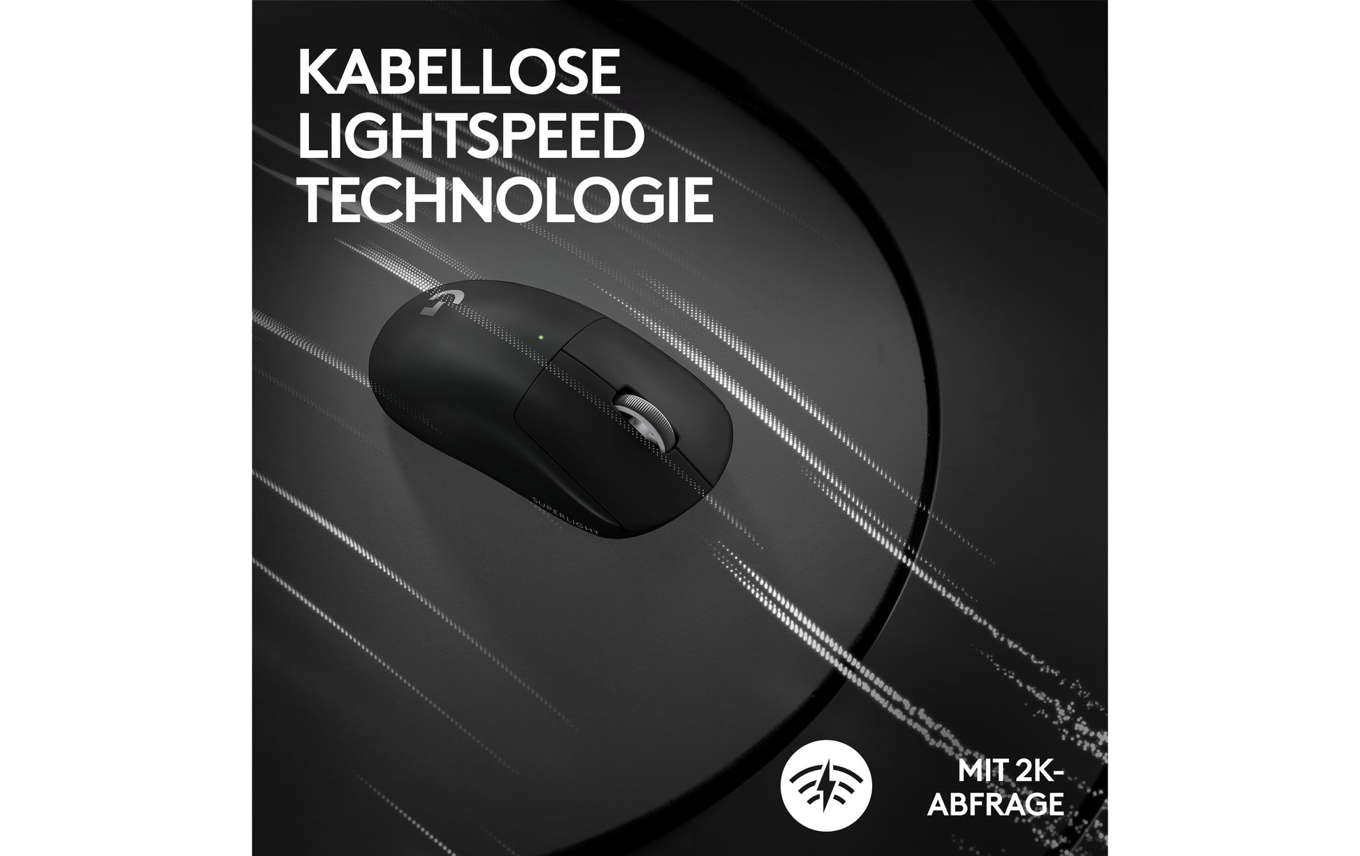 Logitech G PRO X SUPERLIGHT 2 – Gaming-Maus – Kabellos (2,4 GHz), 32000 DPI, Rechts, Schwarz